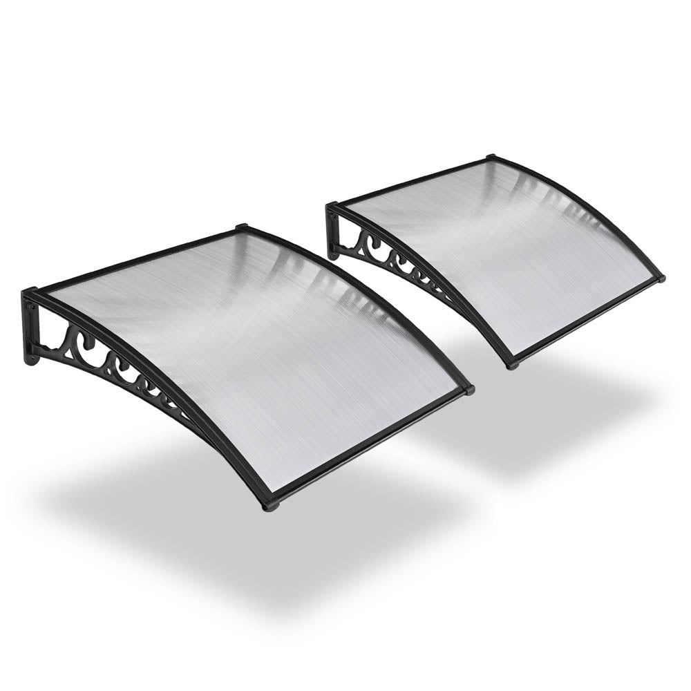 TheLAShop 3ft Outdoor Door & Window Awning - Waterproof Porch Canopy for Farmhouse, Patio, Shed (2 Pack) - Perfect for Sun Protection & Rain Shelter