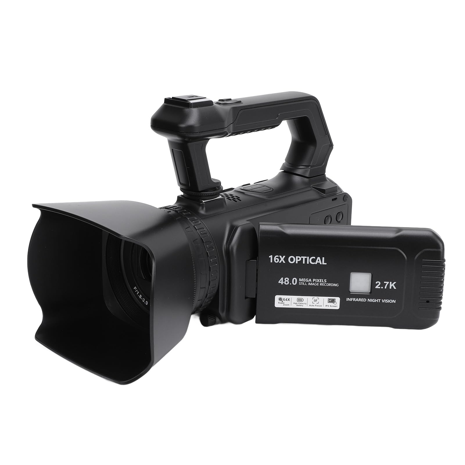 2.7K HD Vlogging Camera with 48MP, 16X Digital Zoom & 4