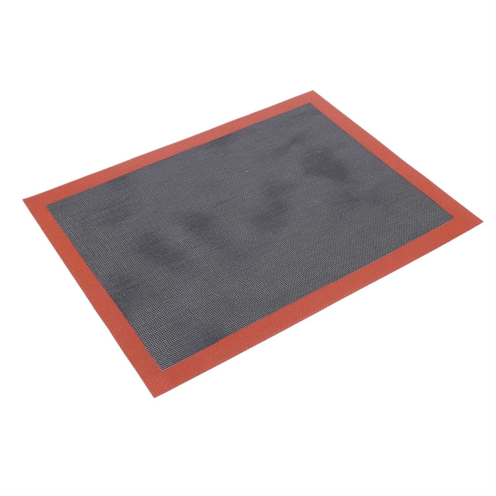Non-Stick Perforated Silicone Baking Mat - 4-Pack Oven Sheet Liner for Cookies, Bread, Macarons & Biscuits | Heat-Resistant & Reusable | Perfect for Baking, Roasting & Food Prep (Black Red)
