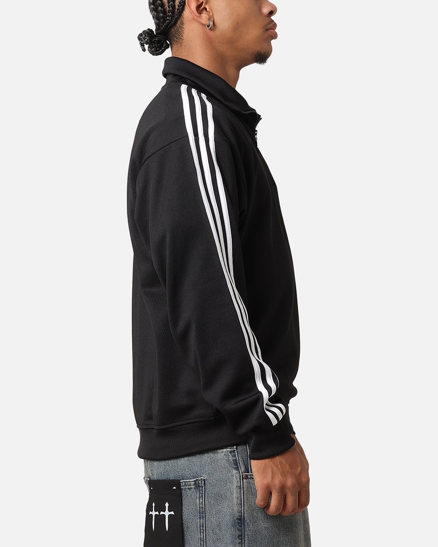Adidas Funnel Neck Track Jacket for Men - Lightweight Running Windbreaker with Zipper Pockets - Perfect for Jogging, Gym Workouts & Outdoor Sports (Black)