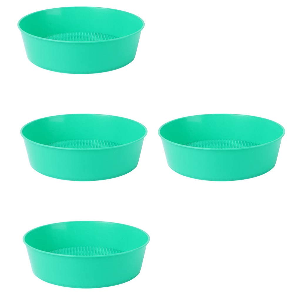 Hemoton 4-Piece Plastic Soil Sieve Set - Durable Garden Sifting Pans for Soil, Compost & Mulch | Multi-Functional Gardening Classifier & Sifter Tool for Planting, Landscaping & Potting Mixes