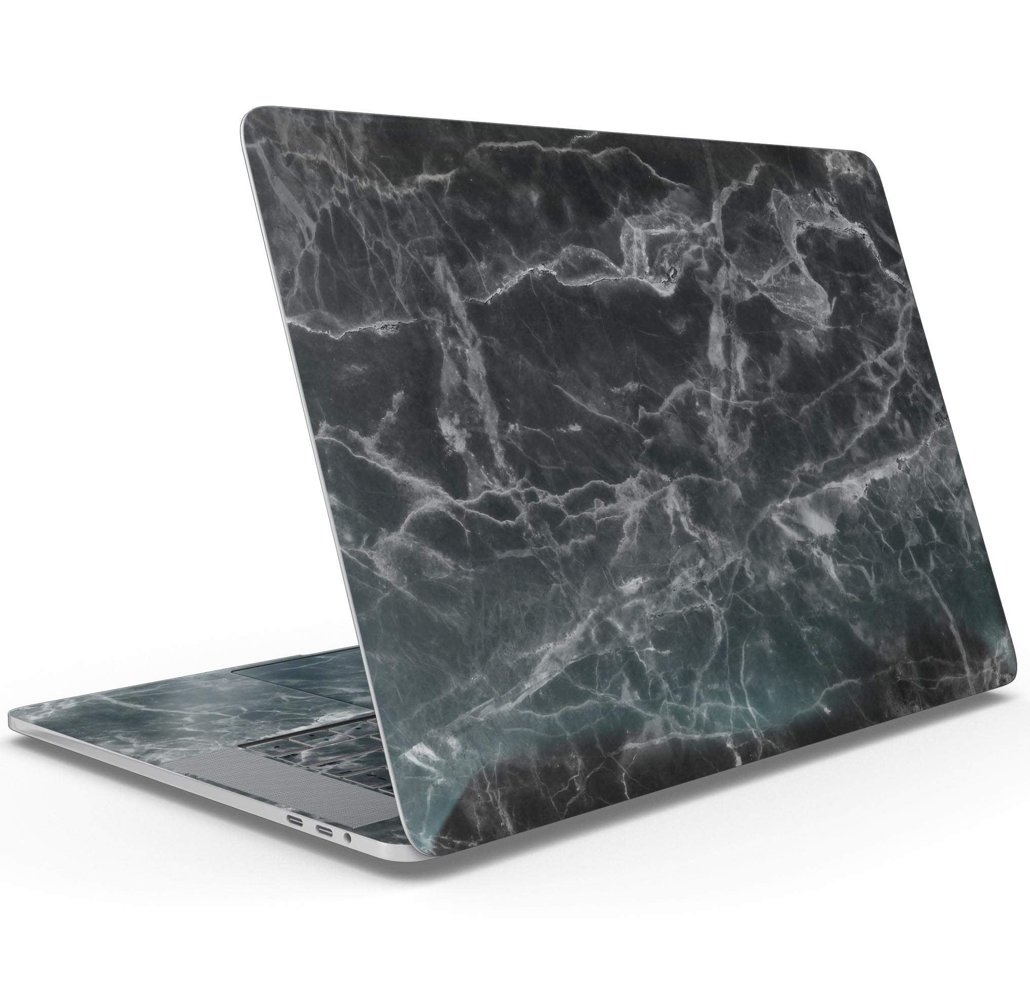 Premium Smooth Black Marble Vinyl Wrap - Scratch Resistant Full-Body Skin for MacBook Pro 16
