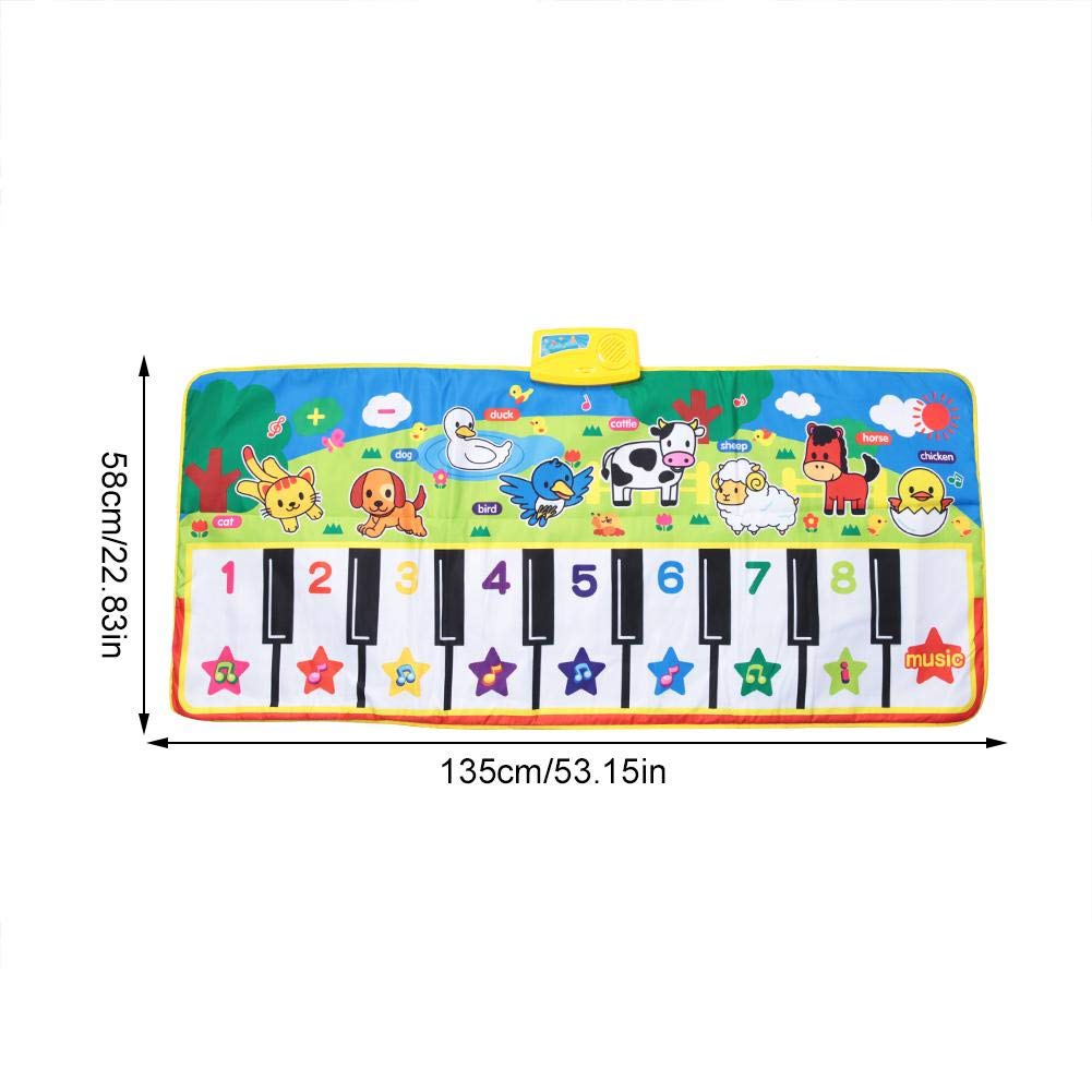 ABC Kids Musical Playmat - 2-Step Piano Keyboard Dance Floor Mat for Boys & Girls | Early Education Touch Play Carpet for Toddlers | Perfect for Dance, Music Learning & Interactive Play at Home