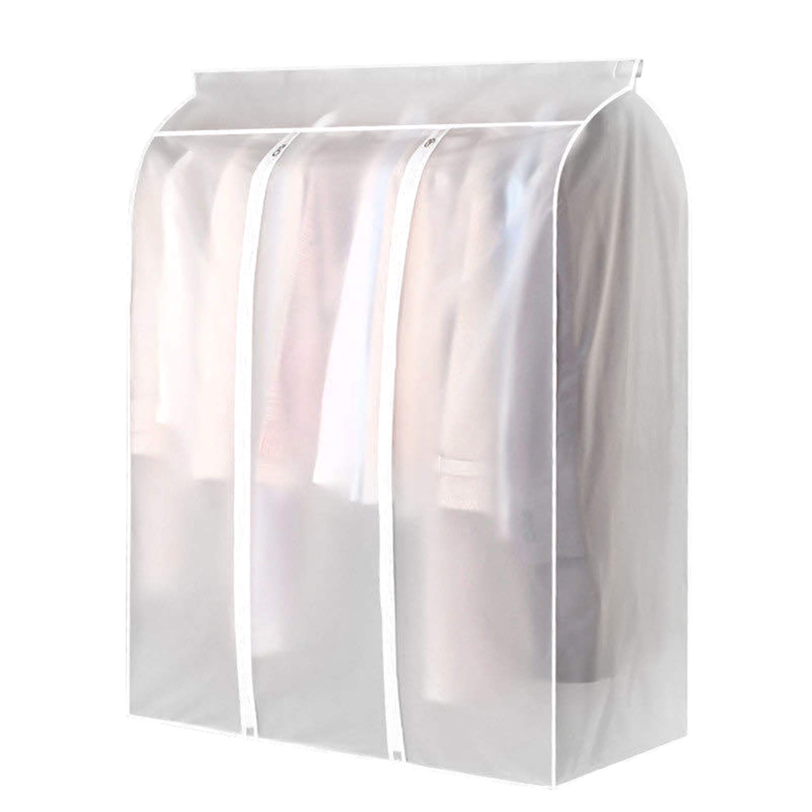 Cornesty Translucent Waterproof Dustproof Hanging Garment Storage Bag with Full Zipper - Clothes Cover Protector for Wardrobe, Closet & Travel Use