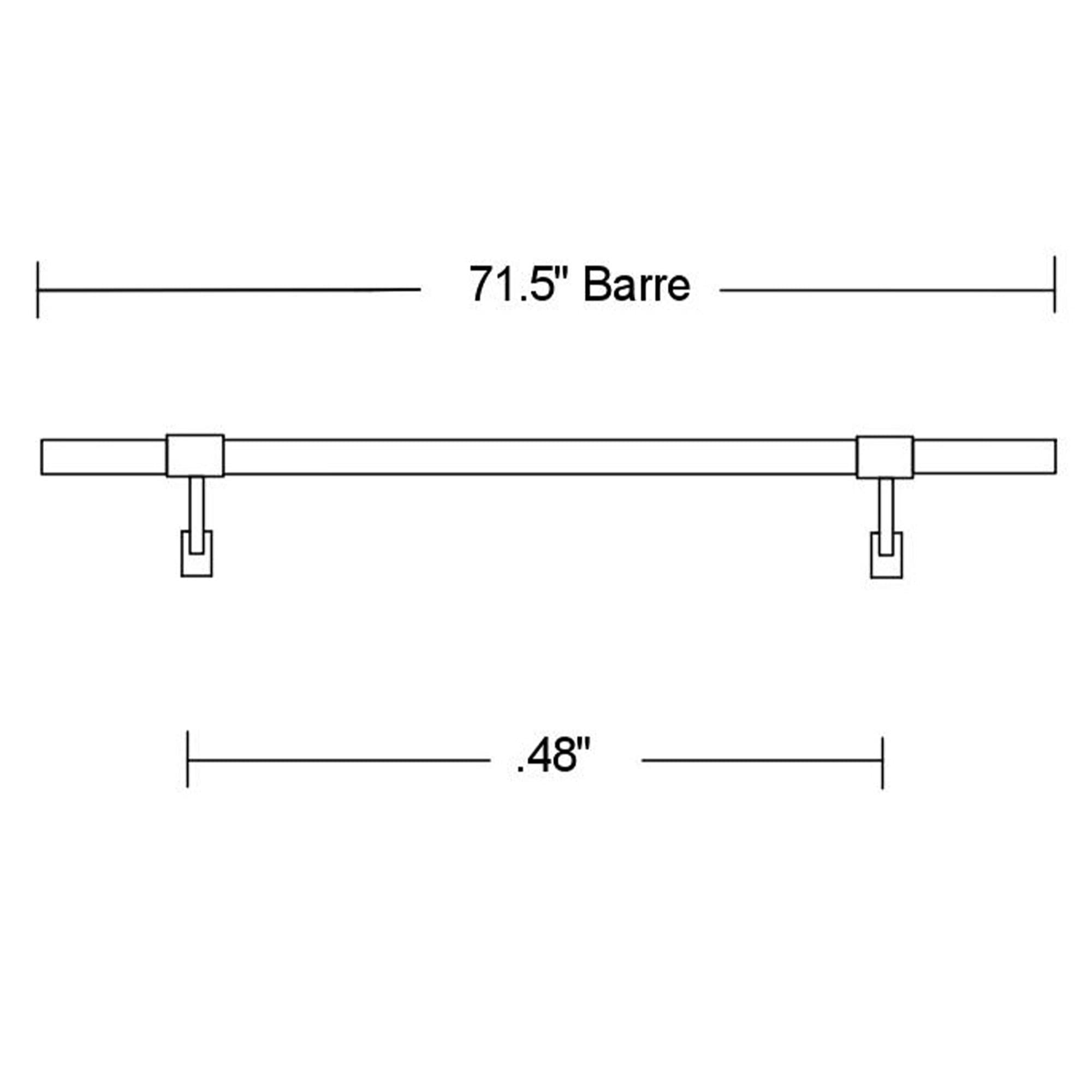 VITA Barre Wall-Mounted Ballet Barre - Classic WB15 Wooden Dance Bar | Fixed Height Home Gym Equipment for Kids & Adults | USA Made for Dance Studio, Fitness Training & Pilates Practice | Perfect for Home Workouts, Ballet Classes & Strength Exercises