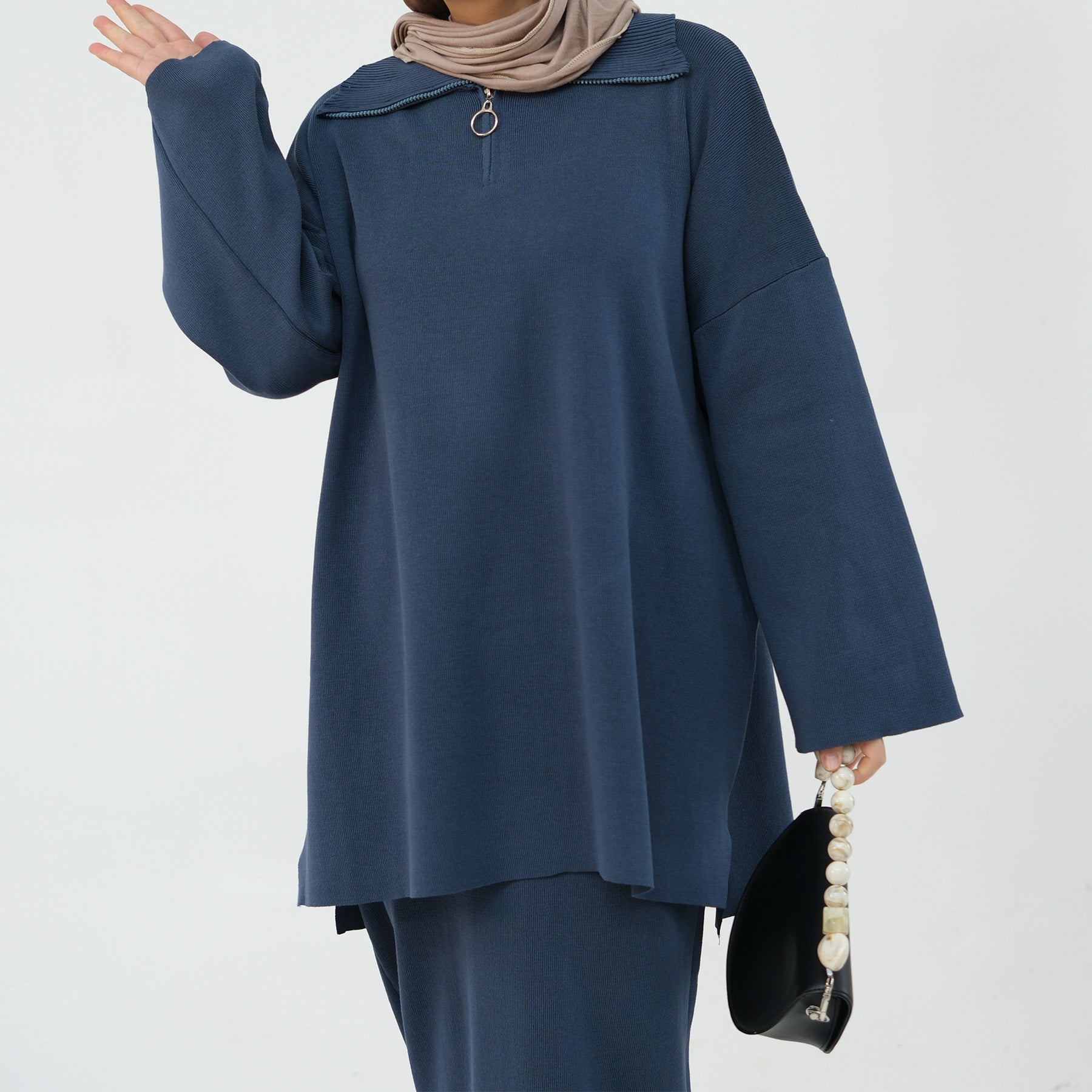 Cozy Knitted Sweater and Skirt Set - Loose Fit Two Piece Outfit for Women | Perfect for Fall, Winter & Casual Wear