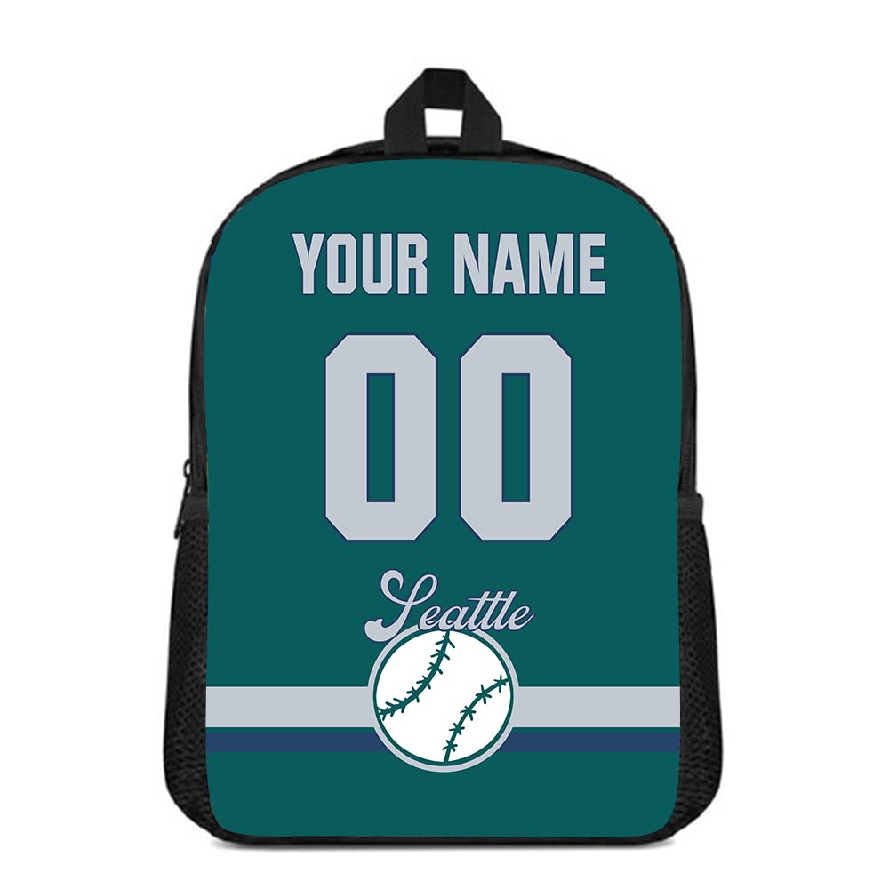 Custom High Capacity Backpack with Personalized Name & Number - Durable School Bookbag for Kids, Men & Sports Fans - Perfect for School, Travel & Outdoor Adventures