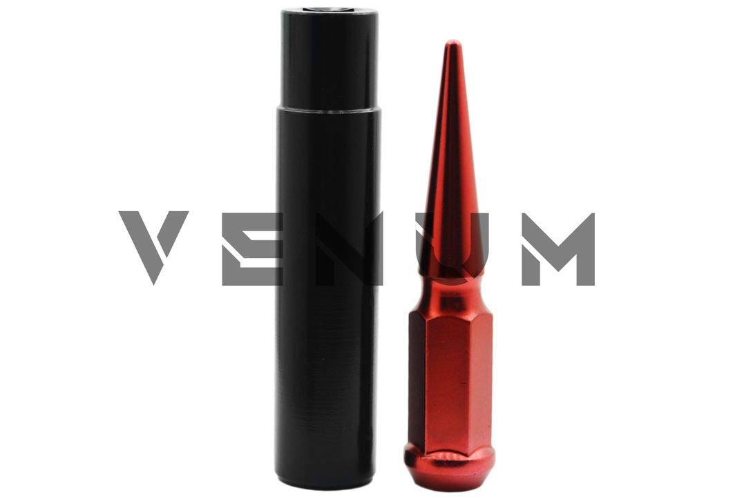 Venum 32PC Red Anodized Spike Lug Nuts - 4.5