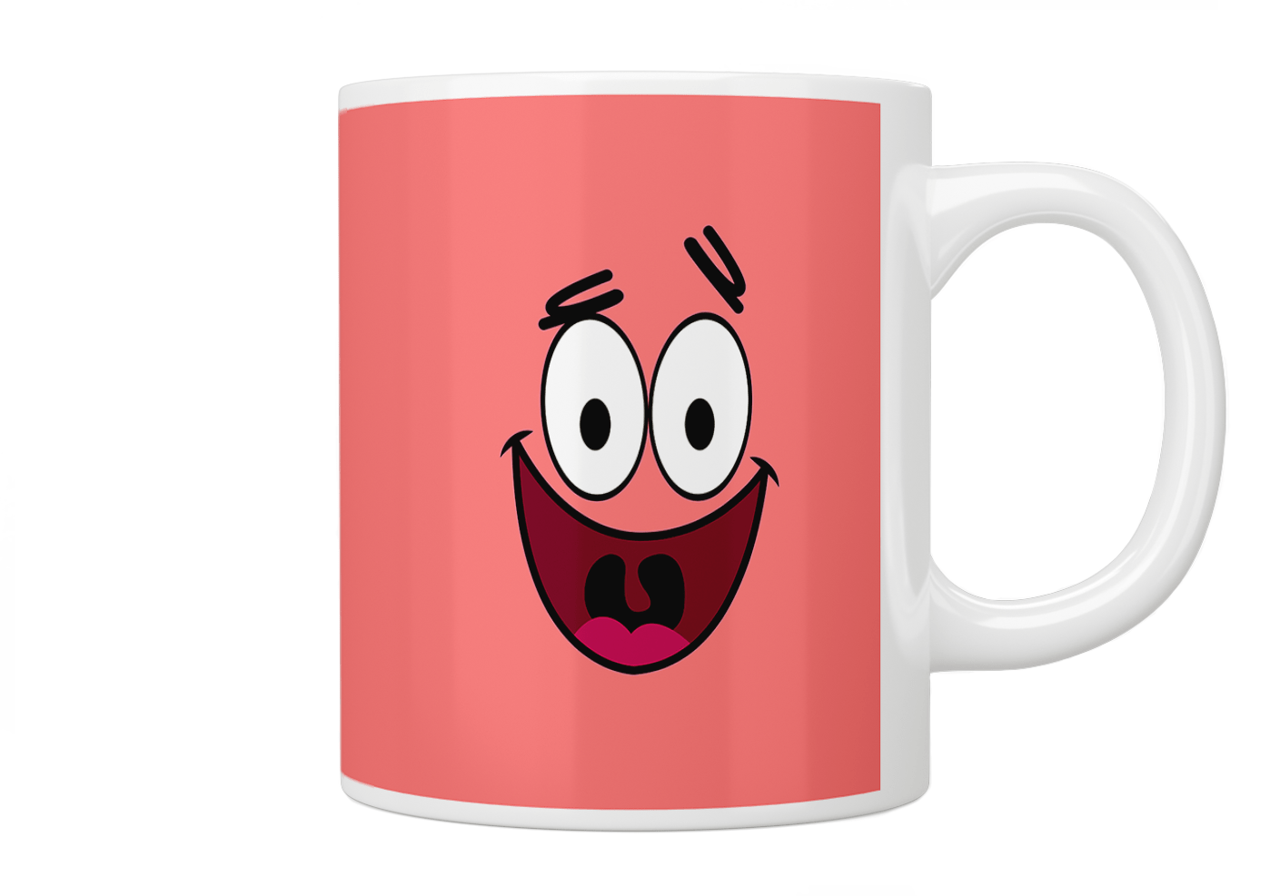 SpongeBob SquarePants Patrick Star Coffee Mug - Funny Cartoon Character Ceramic Cup for Hot & Cold Drinks - Perfect Gift for Fans, Office Use, Home Decor, and TV Show Enthusiasts