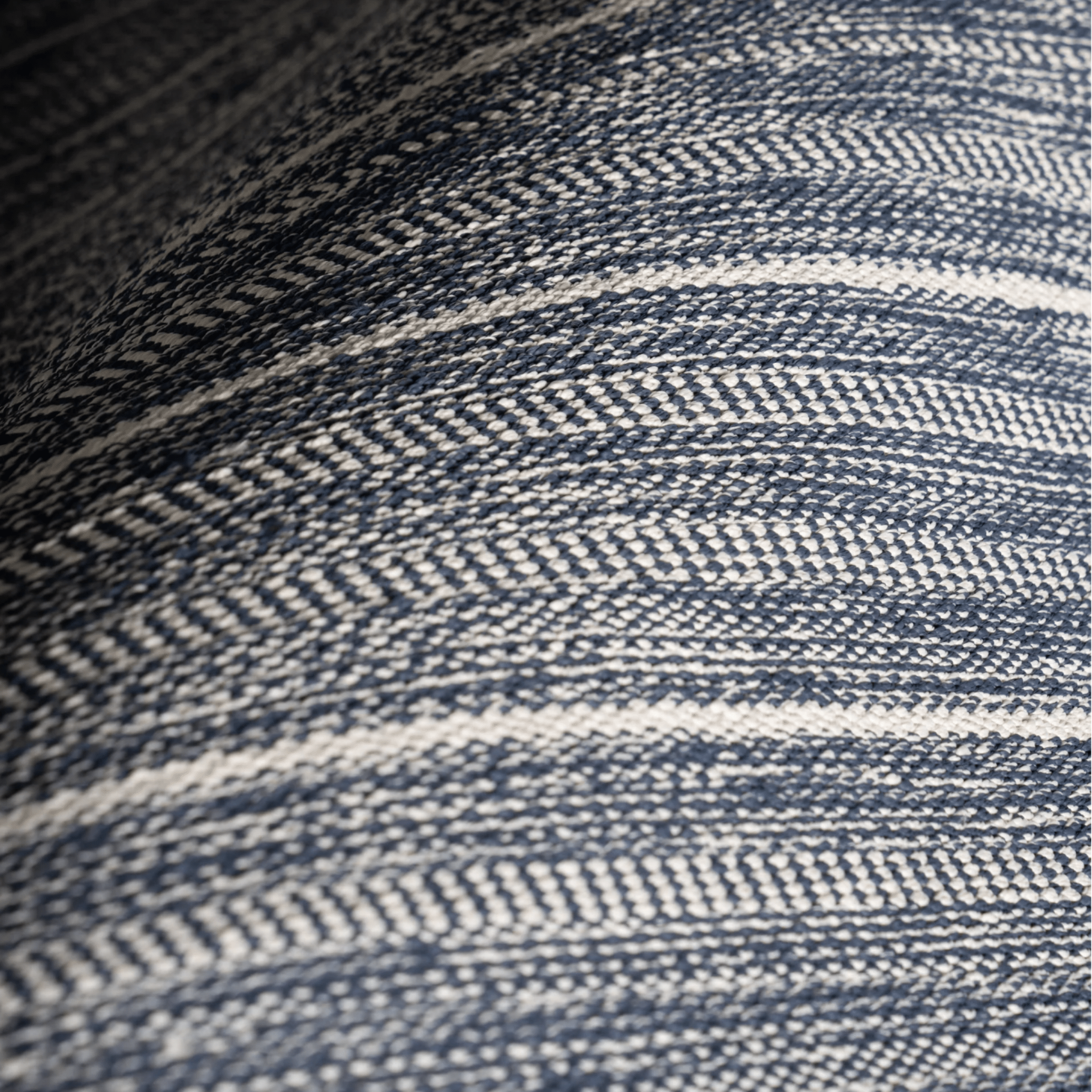 Handwoven Skipper Stripe Indoor/Outdoor Rug - Navy Blue | Perfect for Patio, Living Room & Bedroom Decor