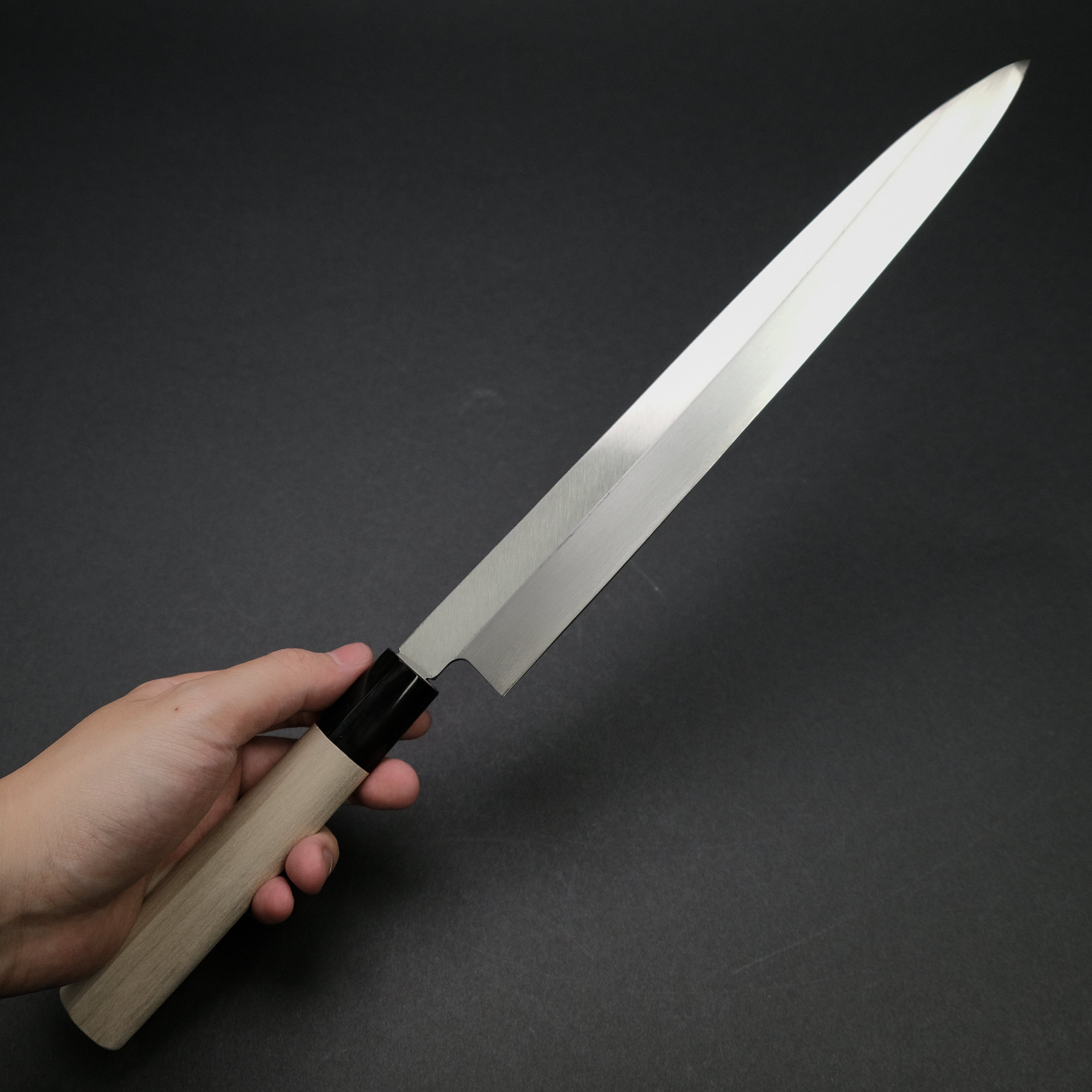 Premium Mumei 300mm Stainless Steel Yanagiba Sushi Knife with Ho Wood Handle - Perfect for Sushi Chefs & Japanese Cuisine Lovers