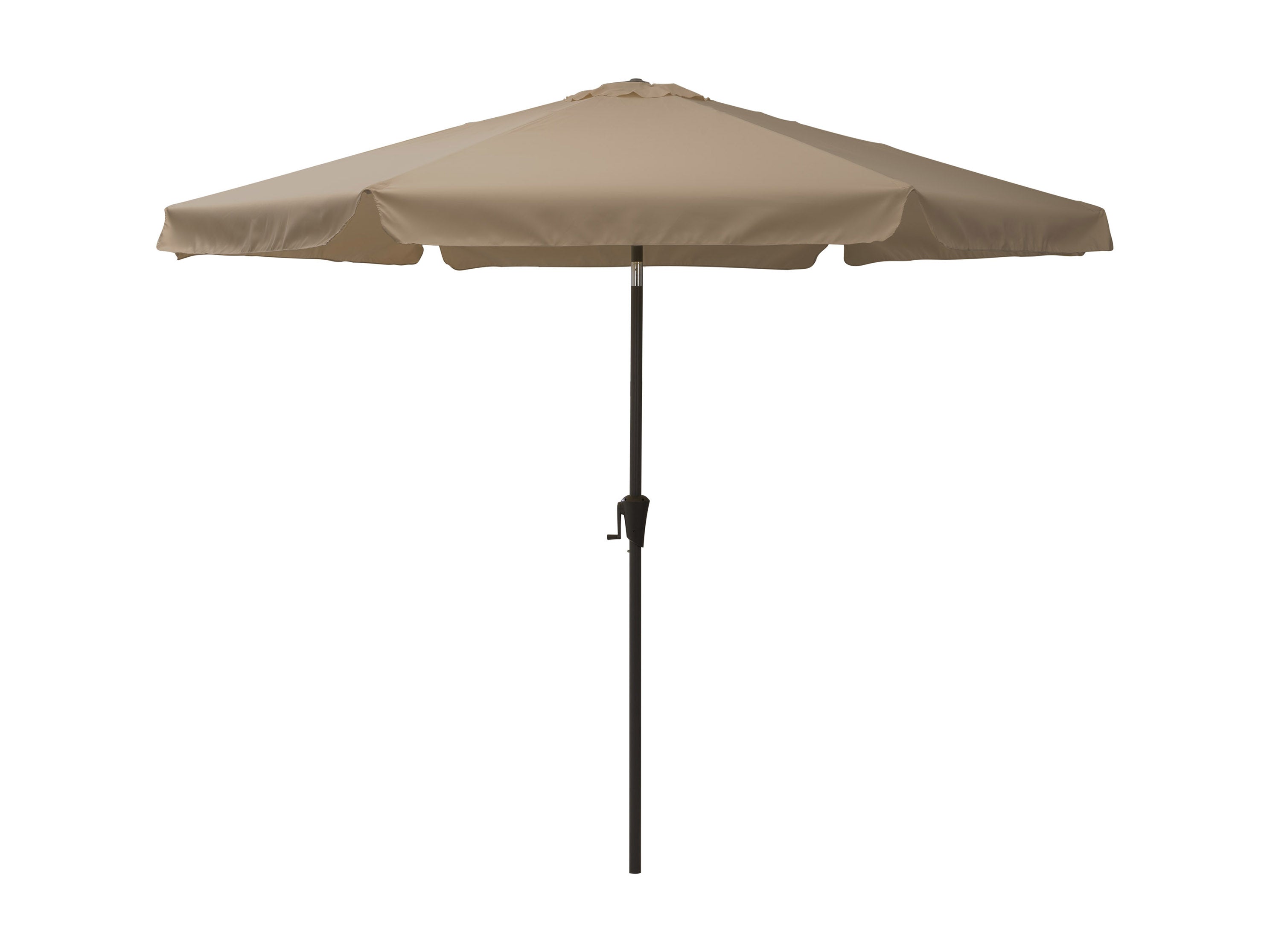 10ft Round Brown Patio Umbrella - Outdoor Sun Shade for Garden, Poolside, Deck & Backyard - Waterproof & Windproof Cantilever Umbrella with Crank Handle