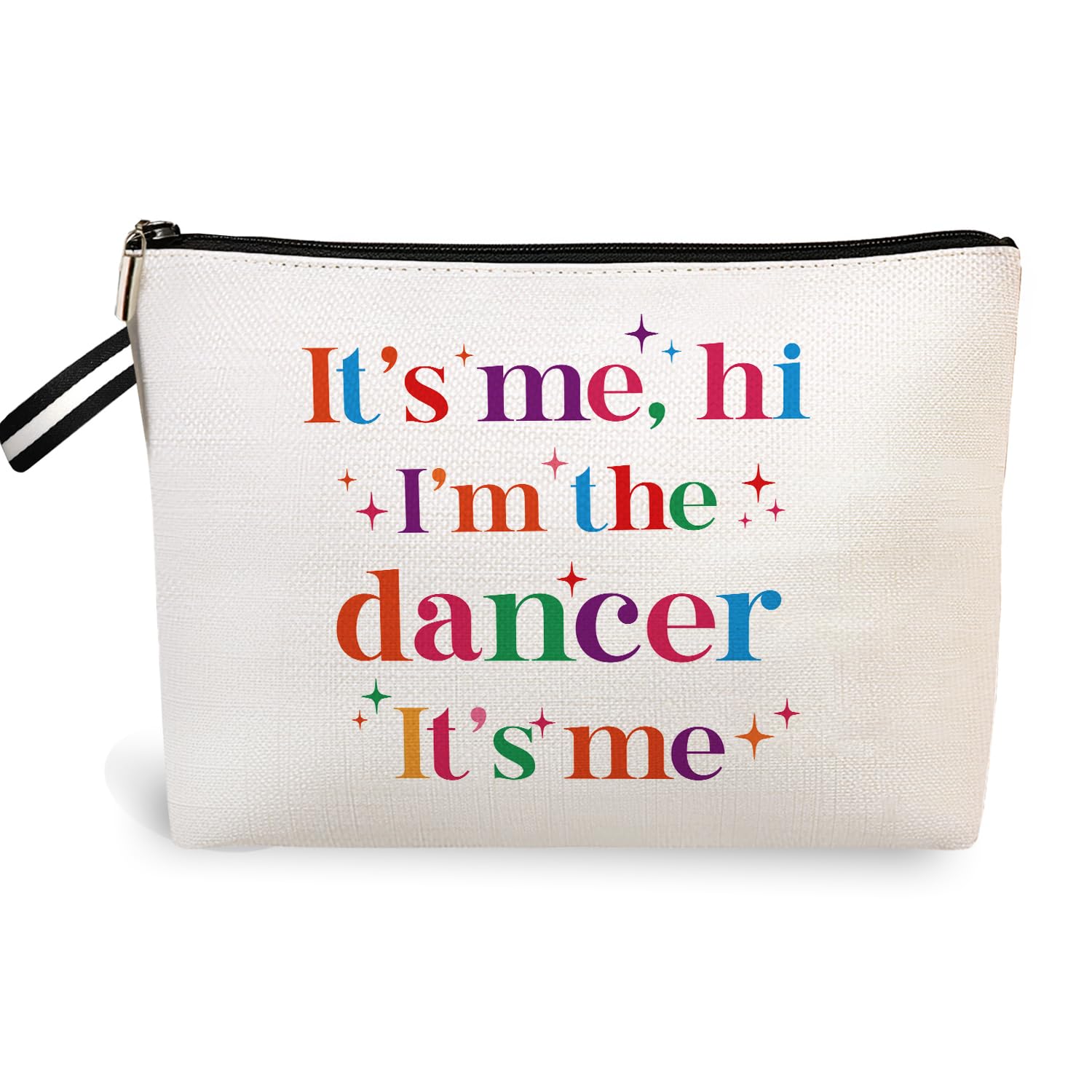 Dance Makeup Bag Gift for Women - Perfect for Dance Coaches, Teachers & Dancer Lovers - Zipper Pouch for Cosmetics, Ideal for Birthday, Christmas & Dance Studio Essentials - It's Me, Hi I'm The Dancer6JM261
