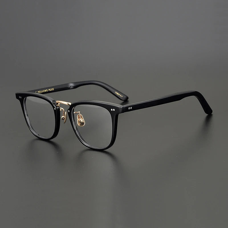 Stylish Black Unisex Square Acetate Eyeglasses C432 - Fashionable Full Rim Glasses for Men & Women - Perfect for Work, Reading & Everyday Wear
