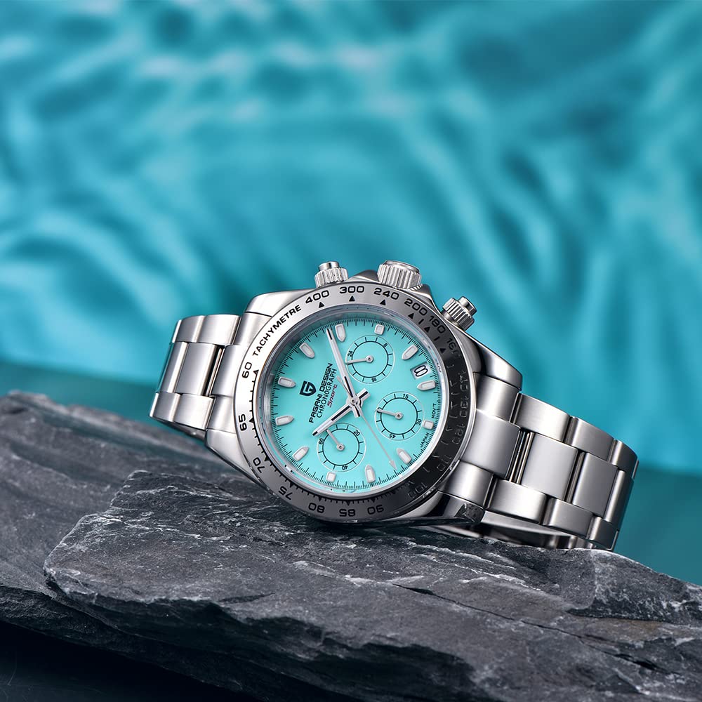 Pagani Design Classic Men's Chronograph Watch - Stainless Steel, Japanese VK63 Quartz Movement, 100m Waterproof - Luxury Business & Dress Watch for Office, Formal Events & Everyday Wear