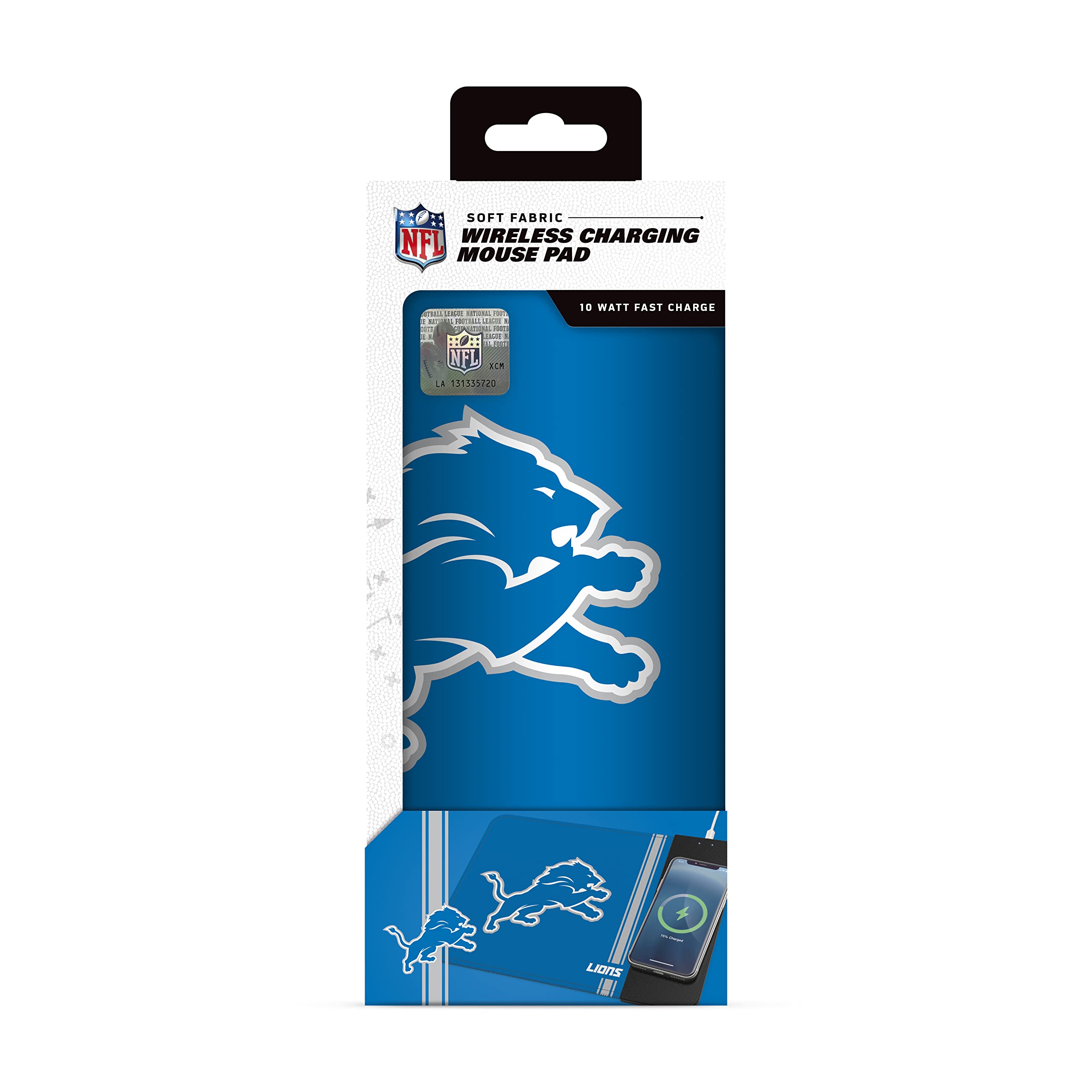SOAR NFL Team Logo Wireless Charging Mouse Pad - Fast Qi-Compatible Charging Pad for Office & Gaming Desk Setup