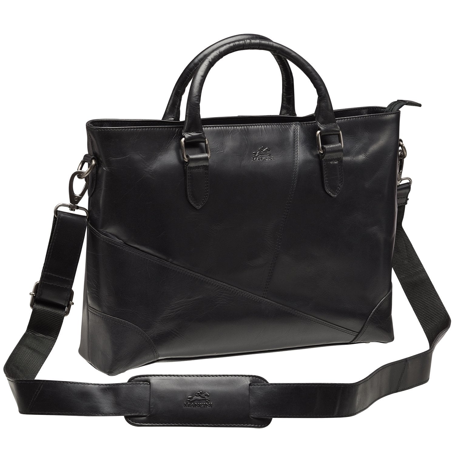Mancini BUFFALO 14 Inch Laptop Tote Bag - Stylish & Durable Work Bag for Women & Men - Perfect for Office, Business Travel & College