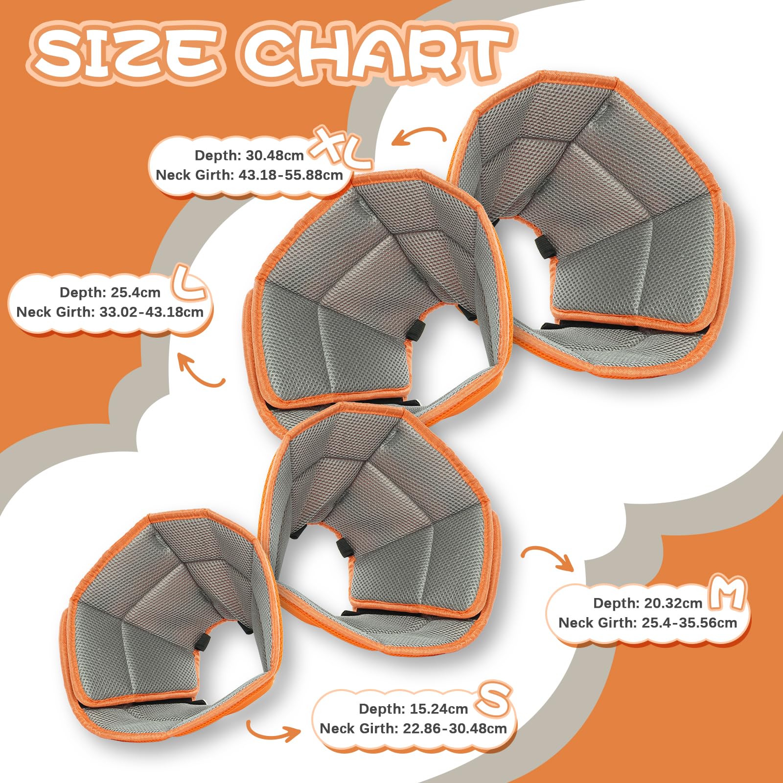 Kuoser Soft & Breathable Dog Cone Collar for Small Medium Large Dogs & Cats - Adjustable Pet Recovery Collar After Surgery, Anti-Bite & Lick for Quick Healing - Perfect for Post-Surgery Care, Wound Protection & Pet Comfort
