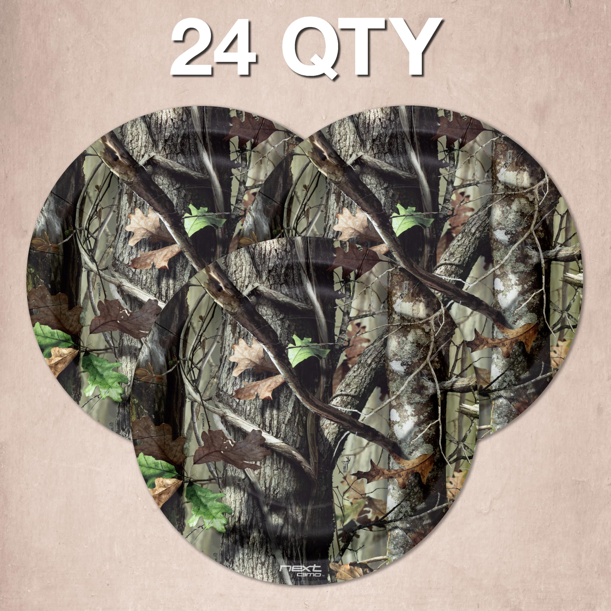 9 Disposable Camouflage Paper Plates (24 Pack) - Camo Party Plates for Hunting, Birthday, Picnic & Outdoor Events - Perfect for Hunter Themed Parties, Camping Trips & BBQ Gatherings