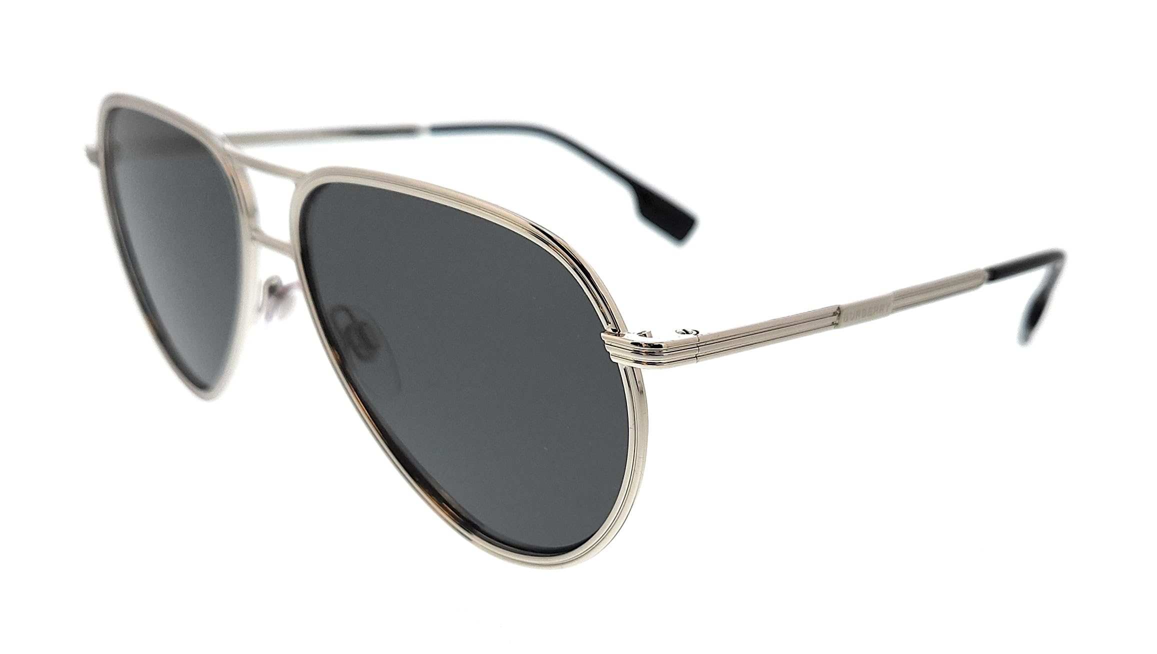 BURBERRY BE 3135 Scott Silver Dark Grey Polarized Sunglasses for Men & Women - UV Protection, Luxury Fashion Shades for Driving, Beach & Outdoor Activities