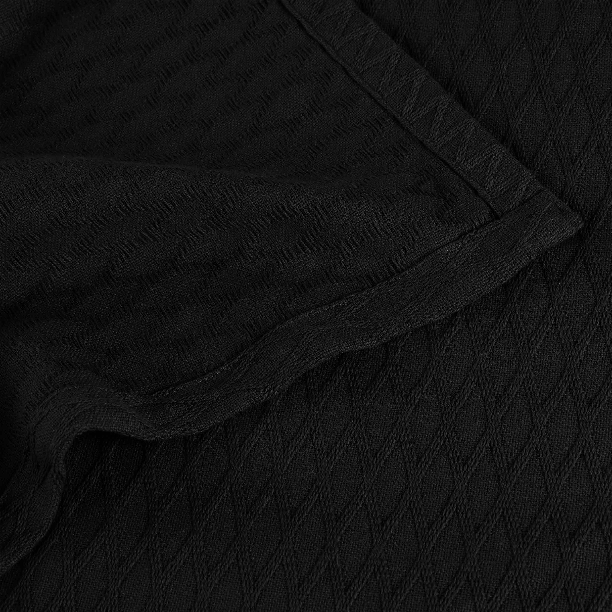 Premium Cotton All-Season Diamond Pattern Bed Blanket & Sofa Throw - Soft Cozy Blanket for Bedroom, Living Room, Travel and Gift Giving