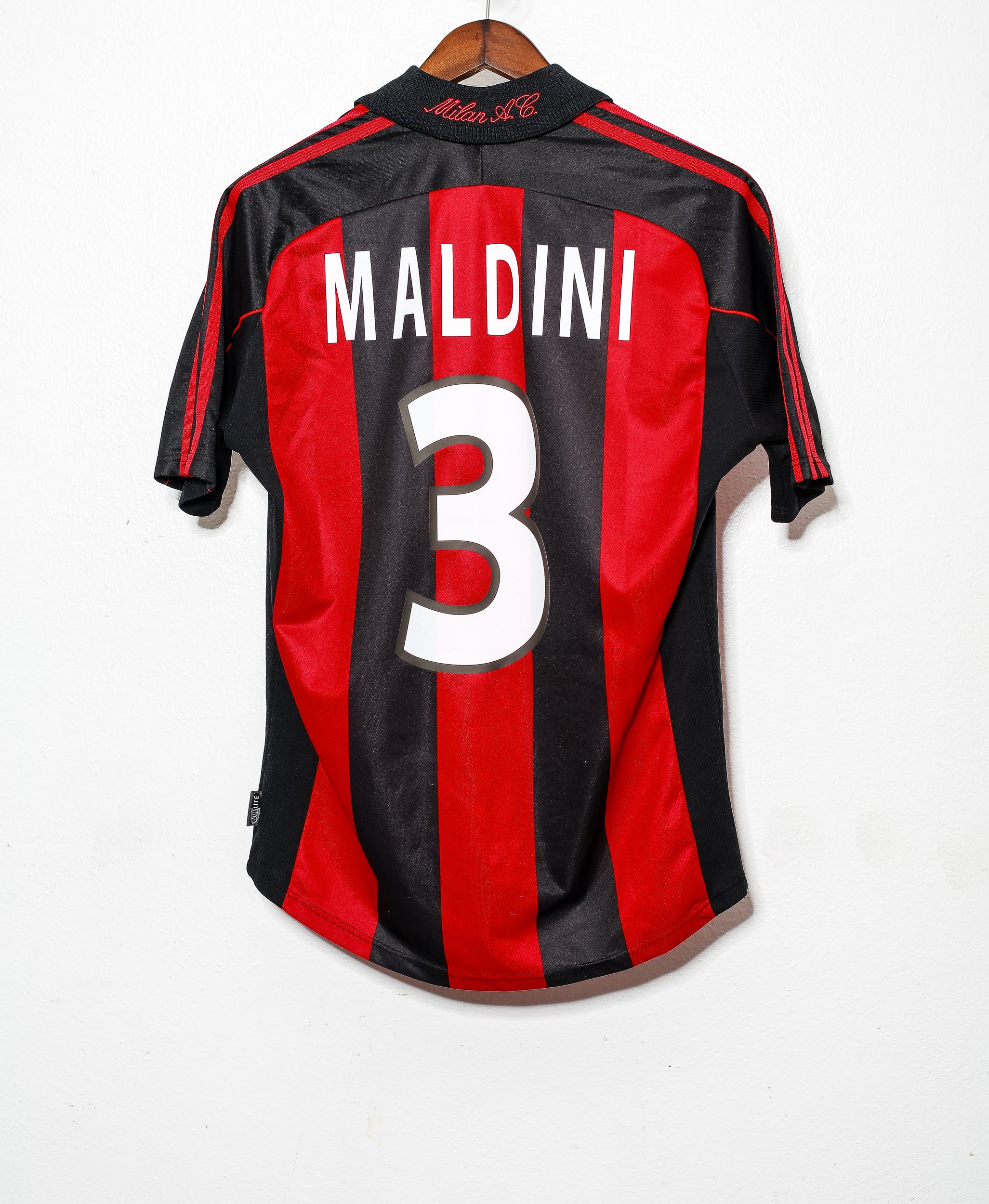 AC Milan Home Jersey 2000 #3 Paolo Maldini - Authentic Soccer Shirt for Fans & Collectors - Perfect for Matchdays, Gifts & Retro Sports Fashion
