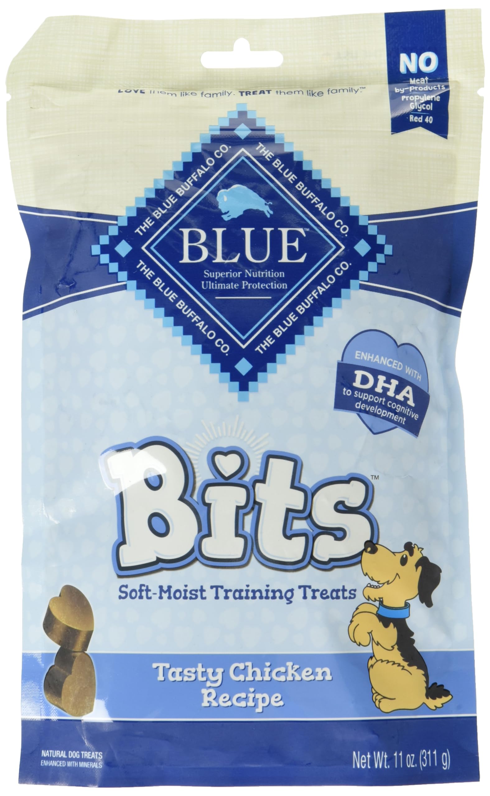 Blue Bits Dog Soft-Moist Training Treats - Natural Chicken Flavor, 11oz (6-Pack) | High-Value Reward for Obedience Training & Behavior Reinforcement | Perfect for Small to Medium Dogs