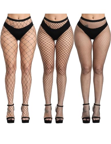 3 Pairs Fishnet Stockings