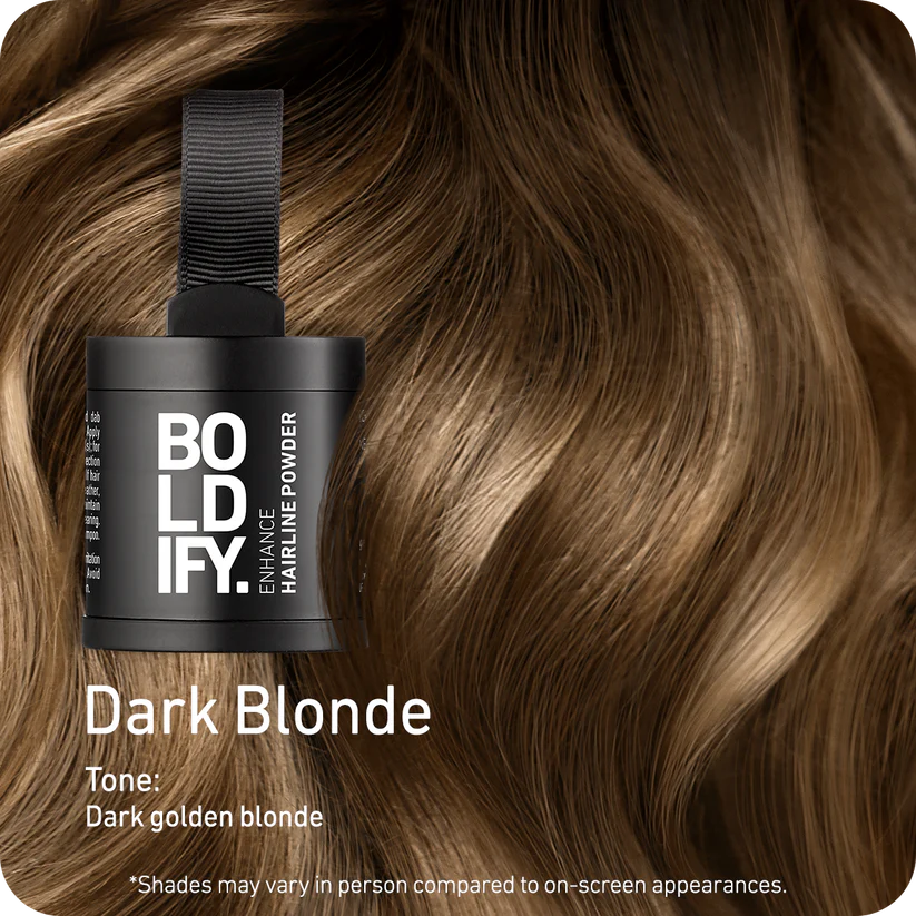 Boldify Hairline Powder for Thinning Hair - Instant Root Touch Up & Hair Thickening Fibers - Natural Looking Coverage for Men & Women - Perfect for Daily Use & Special Occasions
