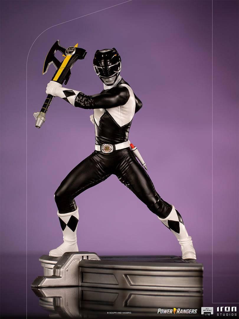 Iron Studios Power Rangers Black Ranger BDS Art Scale 1/10 Statue - Collectible Action Figure for Display & Home Decor