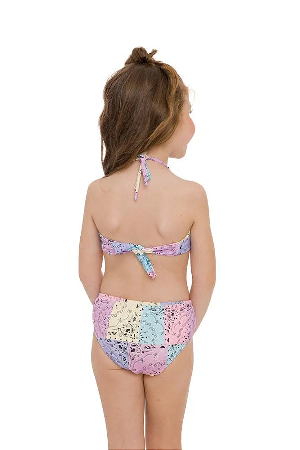 Pink Candy Love Girls Two Piece Swim Set - Cute Bikini for Teens, Summer Beach Swimwear, Pool Party Outfit for Girls