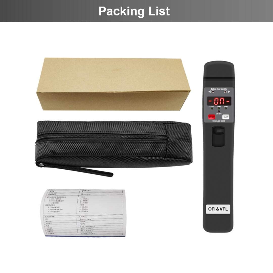 TMOFI-401 Live Fiber Optical Identifier with Visual Fault Locator - Compatible with 0.25mm, 0.9mm & 3.0mm Fibers - No Clamp Block Replacement Needed - Perfect for Network Maintenance & Fiber Optic Cable Testing