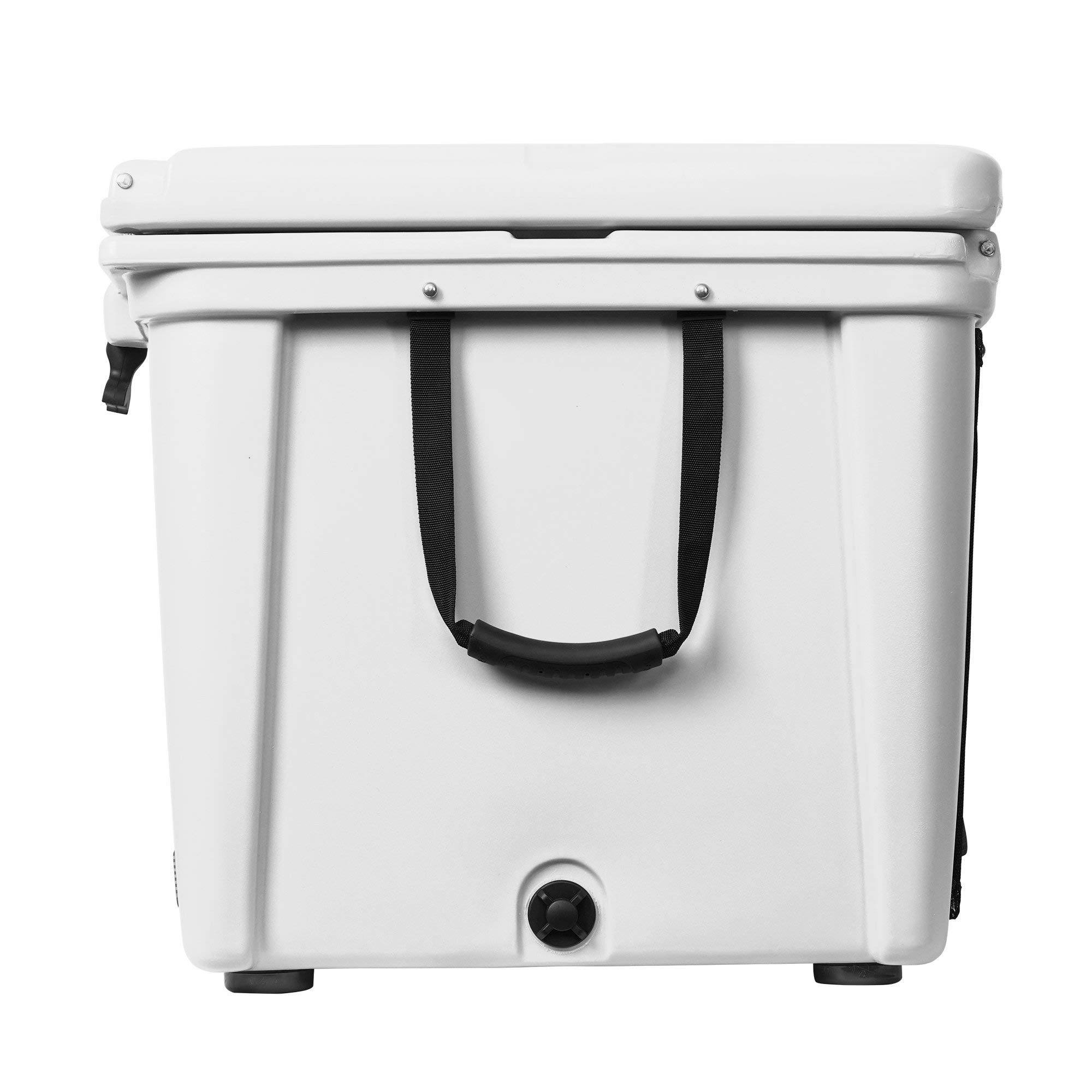 ORCA 140 Quart Cooler with Extendable Flex-Grip Handles - Heavy Duty Rolling Ice Chest for Camping, Fishing, Tailgating & Outdoor Adventures - White