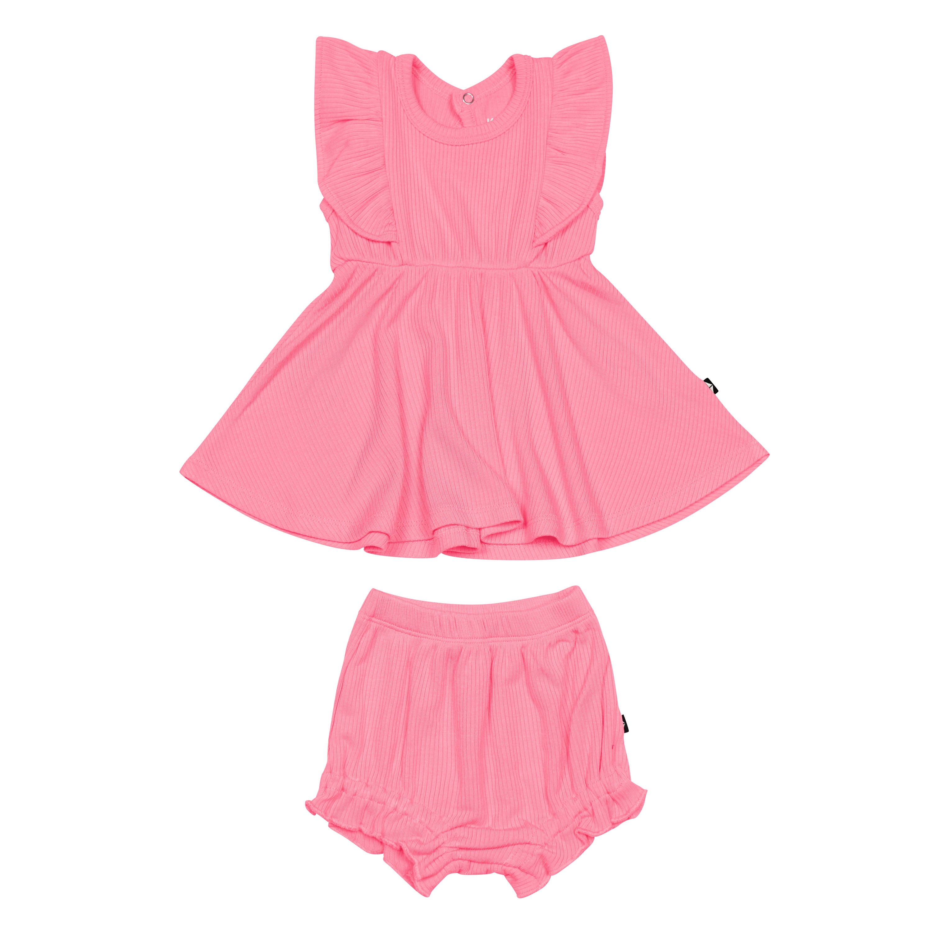 Guava Ribbed Peplum Dress Set - Flattering Women's Bodycon Outfit for Date Night, Party & Special Occasions