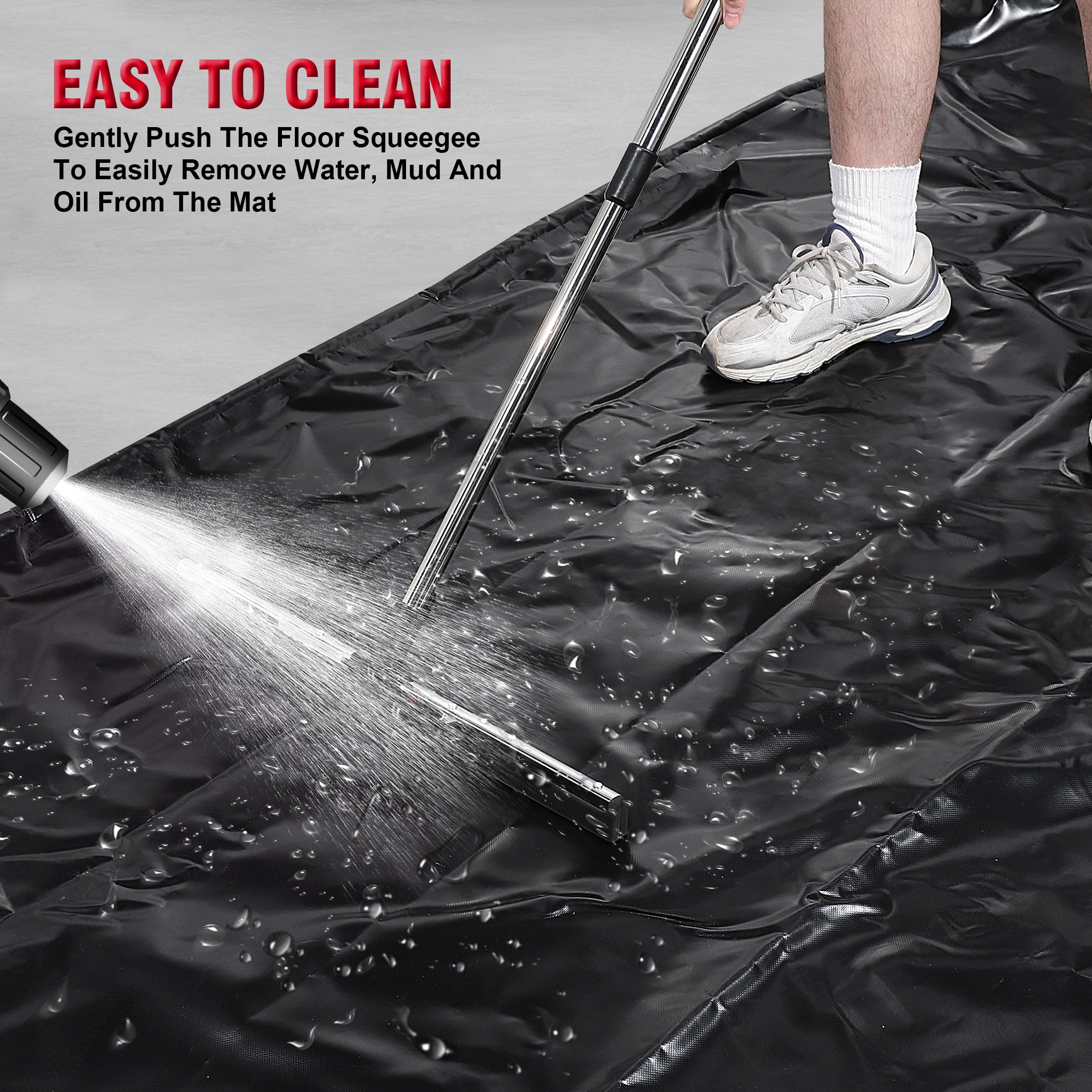 **Heavy Duty Non-Slip Garage Floor Containment Mat – Waterproof Garage Mat for Sand, Snow, Rain & Mud Protection – 8.6 x 20ft – Ideal for Car Storage, Workshop & Driveway Use**