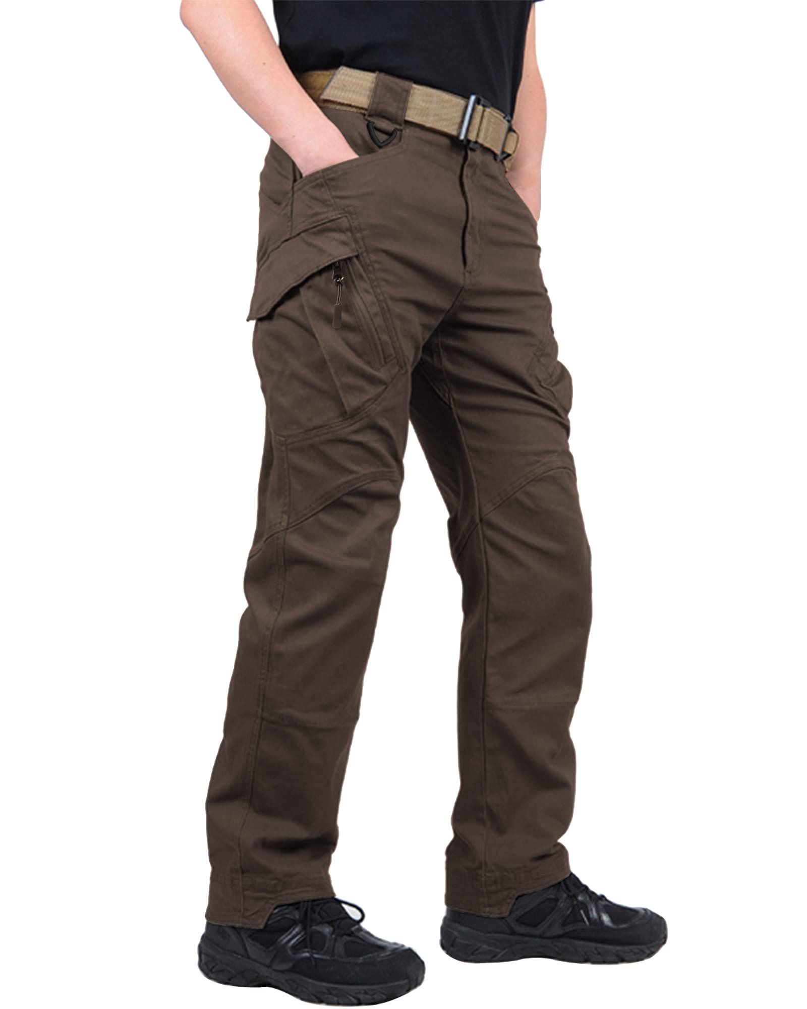 FEDTOSING Men's Tactical Pants - 9-Pocket Cotton Cargo Work Pants, Military Stretch Hiking Combat Trousers with Rip-Stop Technology | Perfect for Outdoor Adventures, Workwear & Tactical Use