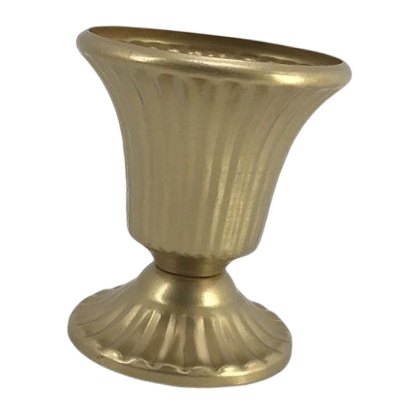 Vintage Gold Wrought Iron Flower Vase - Farmhouse Tabletop Planter for Wedding, Home & Office Decor - Perfect for Floral Arrangements, Centerpieces & Rustic Decor