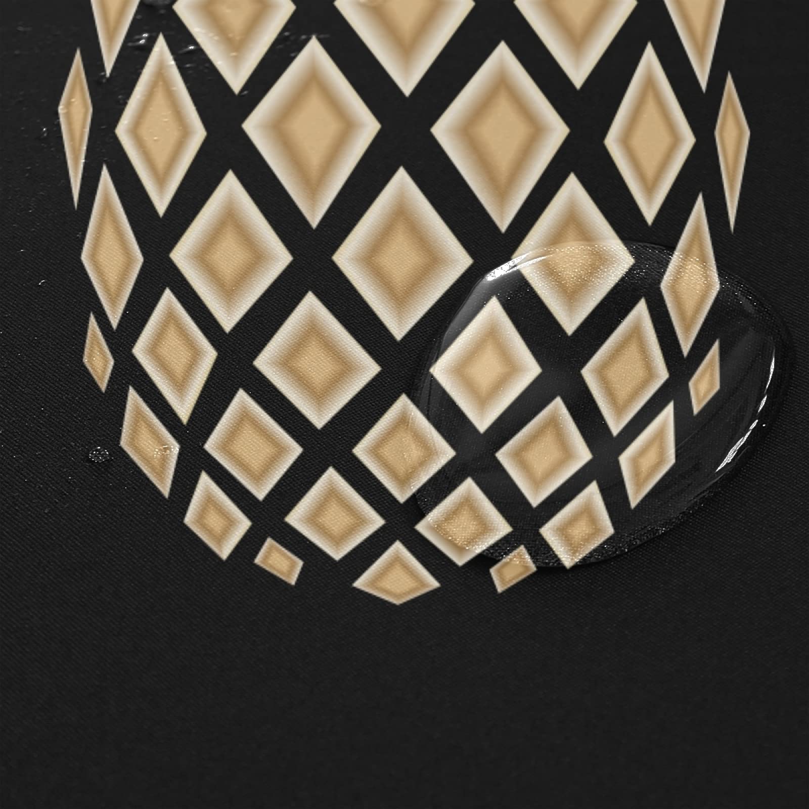 Tarity Gold Pineapple Shower Curtain - Waterproof Polyester Fabric Bathroom Decor with 12 Reinforced Hooks, Machine Washable, 72x72 Inches - Perfect for Tropical Bathroom Themes, Beach House Decor & Spa Retreats