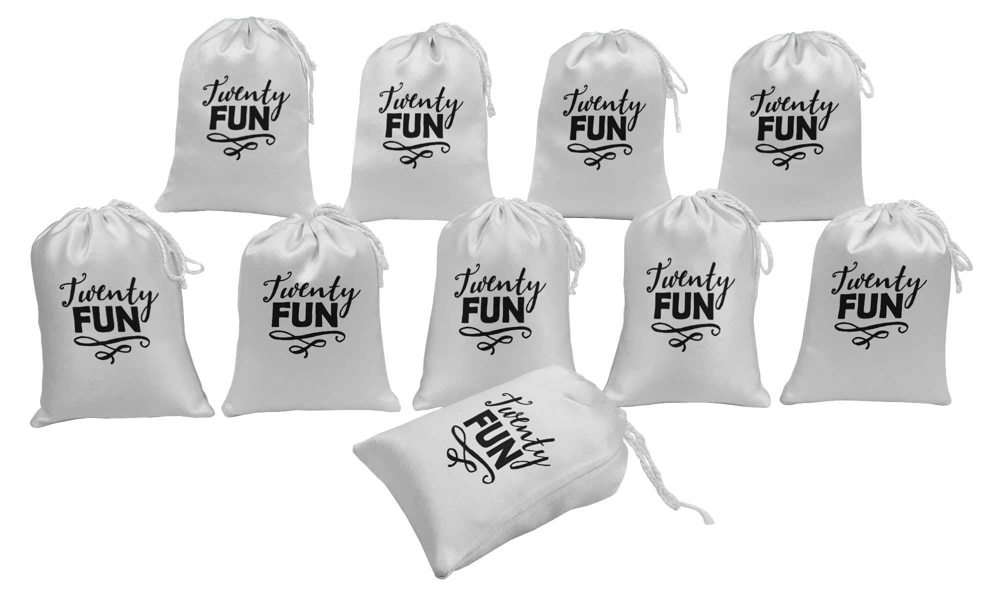 Custom White Number Birthday Party Favor Bags - 15pcs Jewelry Pouches for Wedding, Baby Shower & Bridal Souvenirs - Elegant Gift Bags for Special Occasions