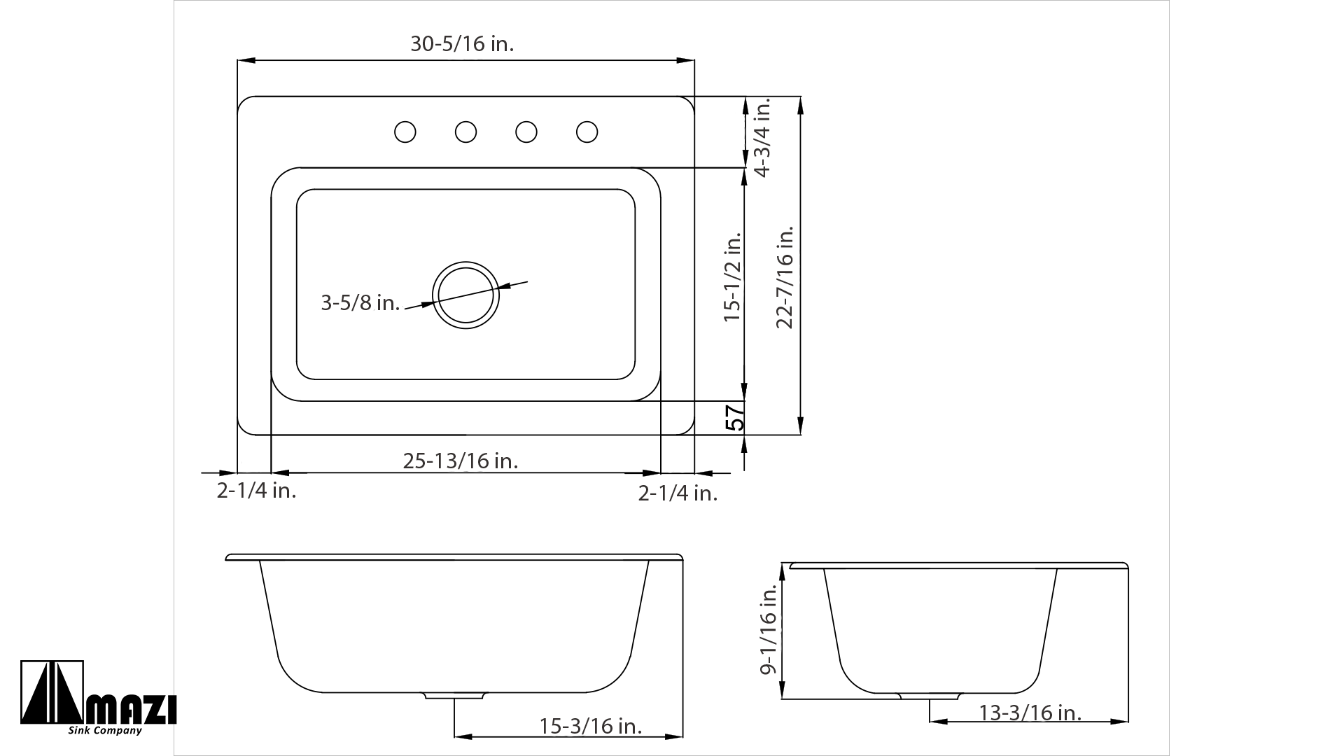 Premium Cast Iron Kitchen Sink NH6007 - Durable & Stylish Farmhouse Drop-In Sink for Modern Kitchens | Perfect for Cooking, Washing Dishes & Food Prep