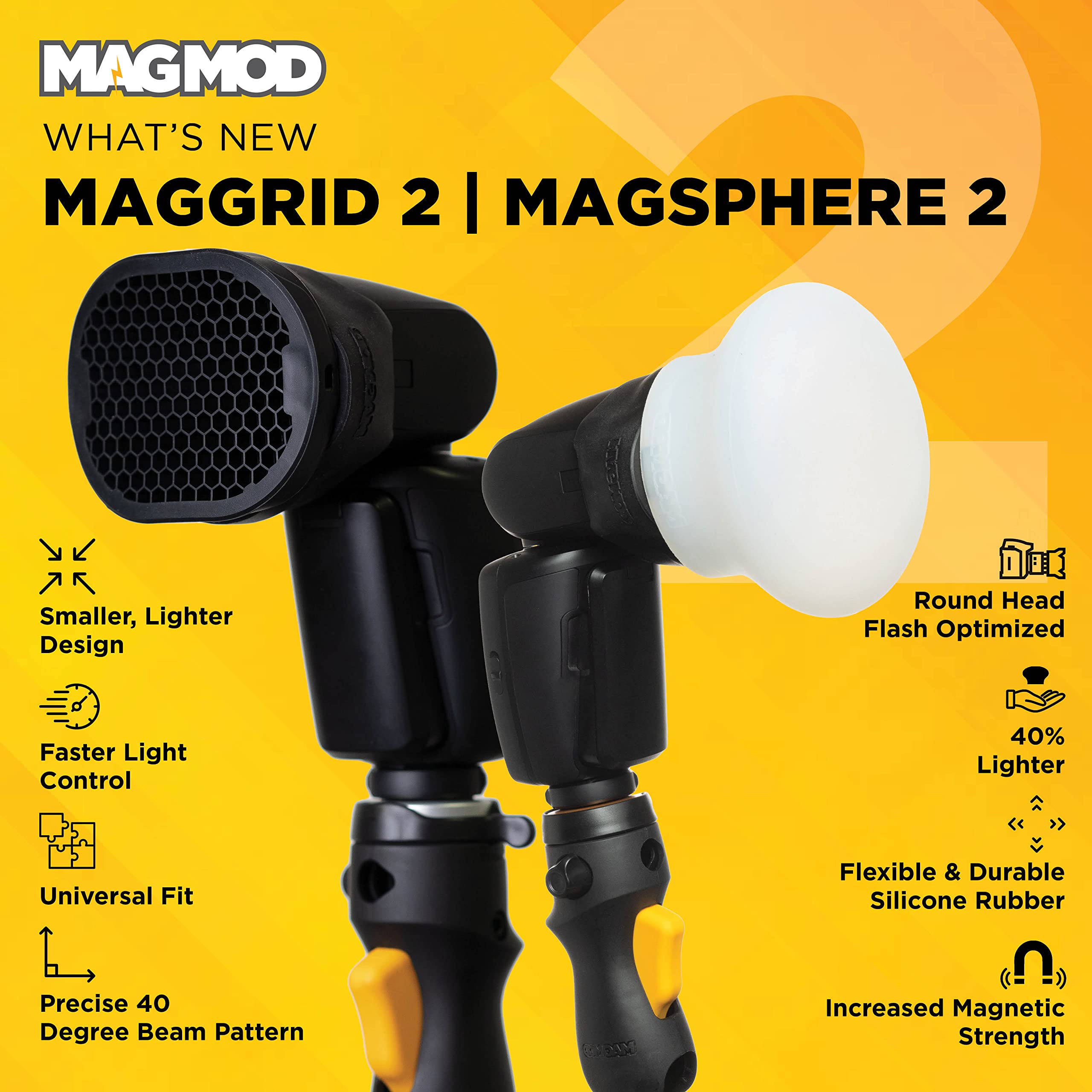 MagMod Professional Flash Kit 2 - Photography Lighting Diffuser Set with Magnetic Attachments | Lightweight Flash Modifiers for Superior Light Control | Perfect for Studio, Portrait & Event Photography