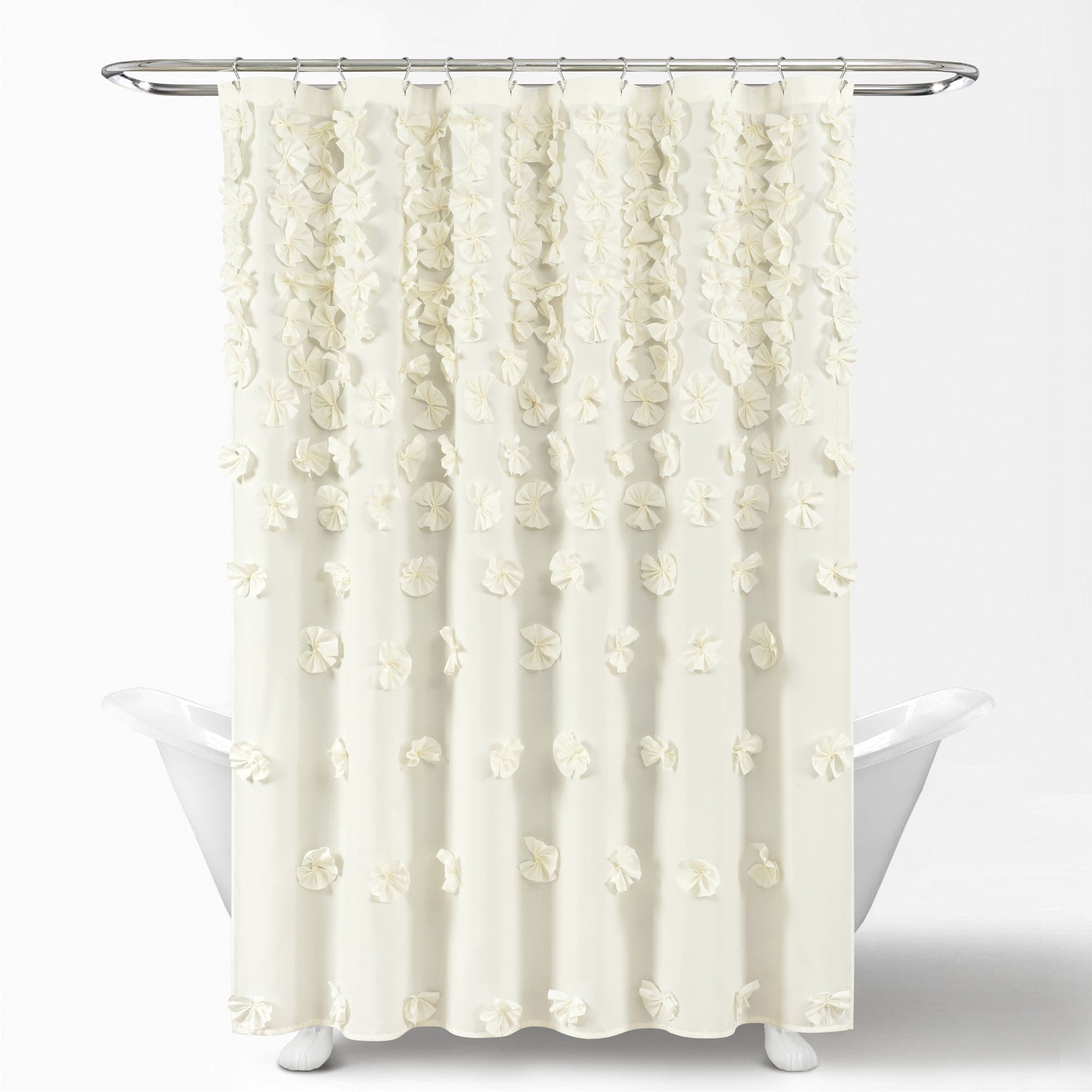 Riley Waterproof Shower Curtain - Elegant Bathroom Decor for Modern Homes | Perfect for Bathrooms, Dorms & Apartments