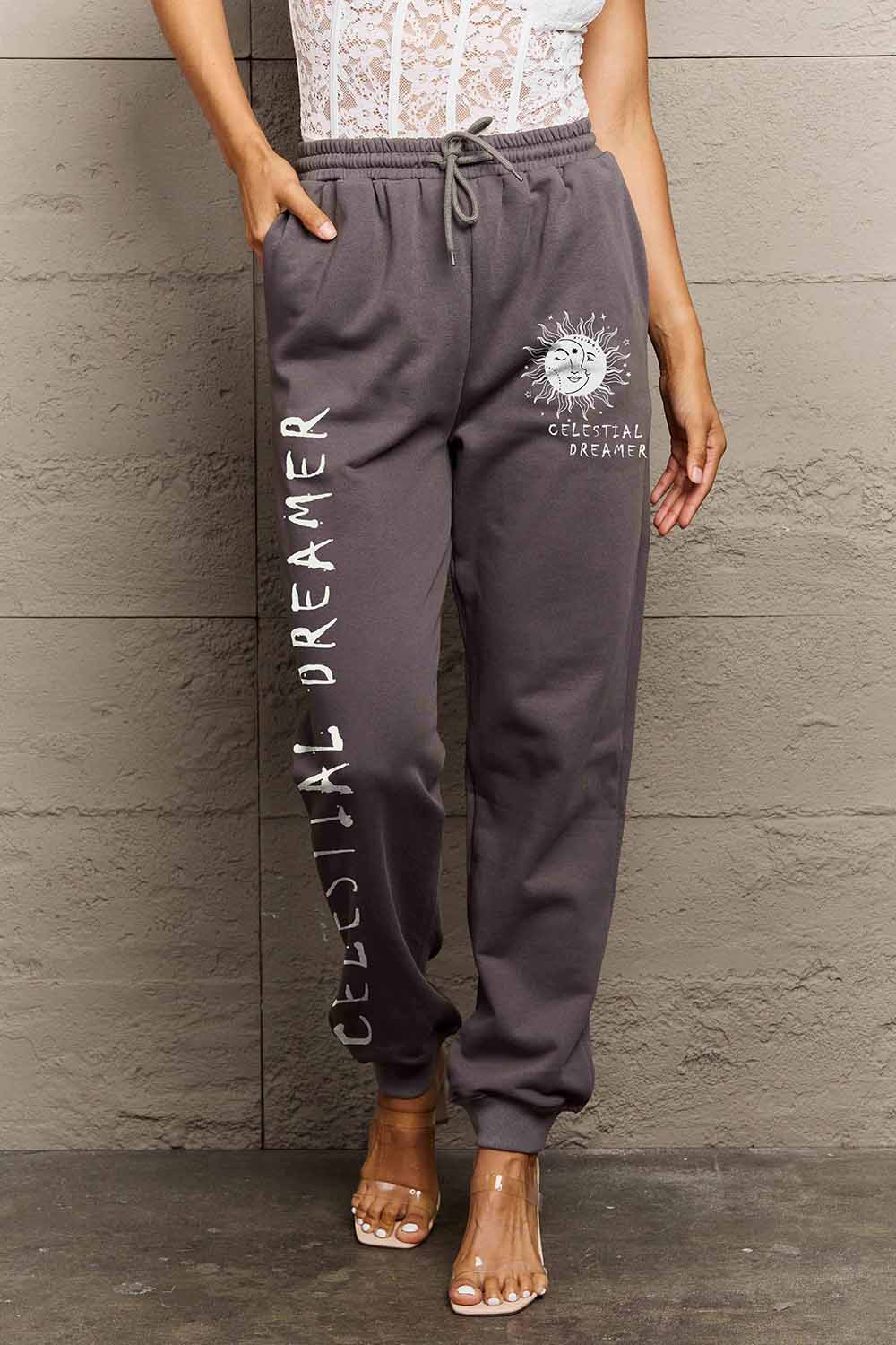 Celestial Dreamer Graphic Pants for Women - Stylish Printed Trousers for Casual Wear, Street Fashion & Boho Outfits | Perfect for Everyday, Music Festivals & Travel