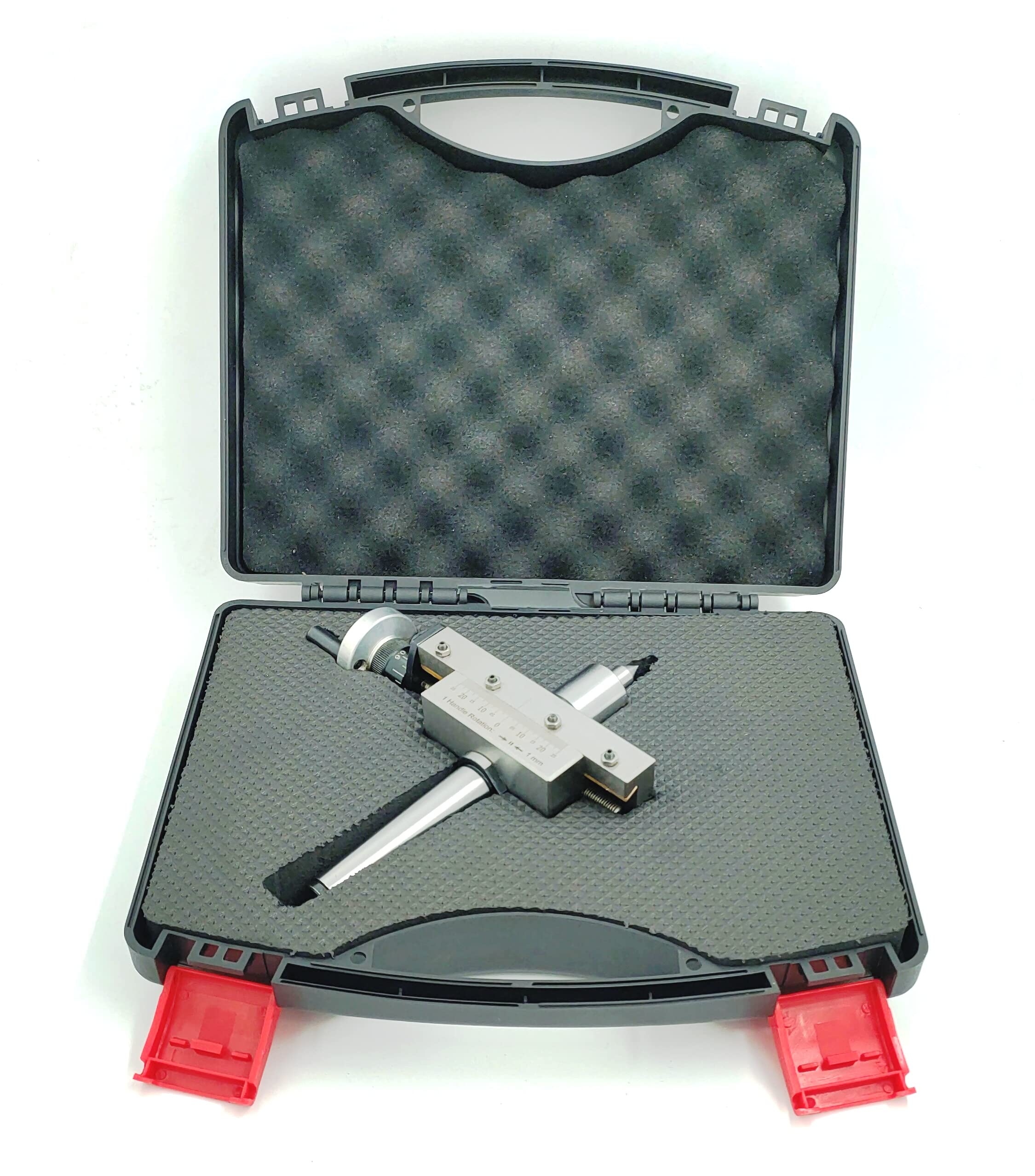 Assorts' Taper Turning Attachment with Live Revolving Center for Lathe Machines - MT1 Morse Taper | Includes Plastic Storage Case | Perfect for Precision Metalworking & DIY Projects (Watch Video in Description)