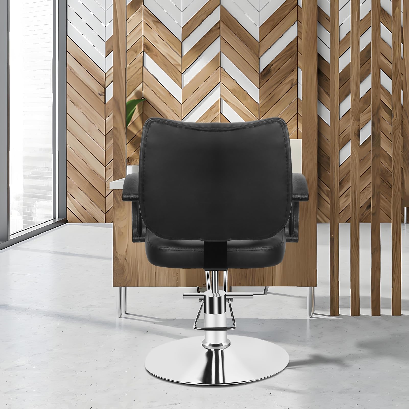 Professional Hydraulic Barber Chair - Heavy Duty Salon Stylist Chair with 360° Swivel & Hydraulic Pump, Max Load 330 lbs - Perfect for Hair Salons, Barber Shops & Home Use