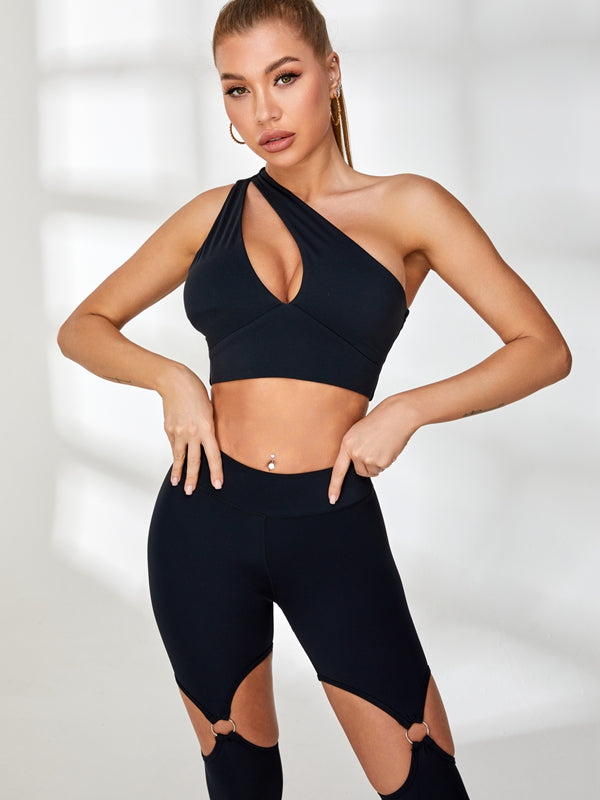 ZASUWA Women's High Waist Cutout Leggings - Sexy Unique Design for Yoga, Workout & Fashion