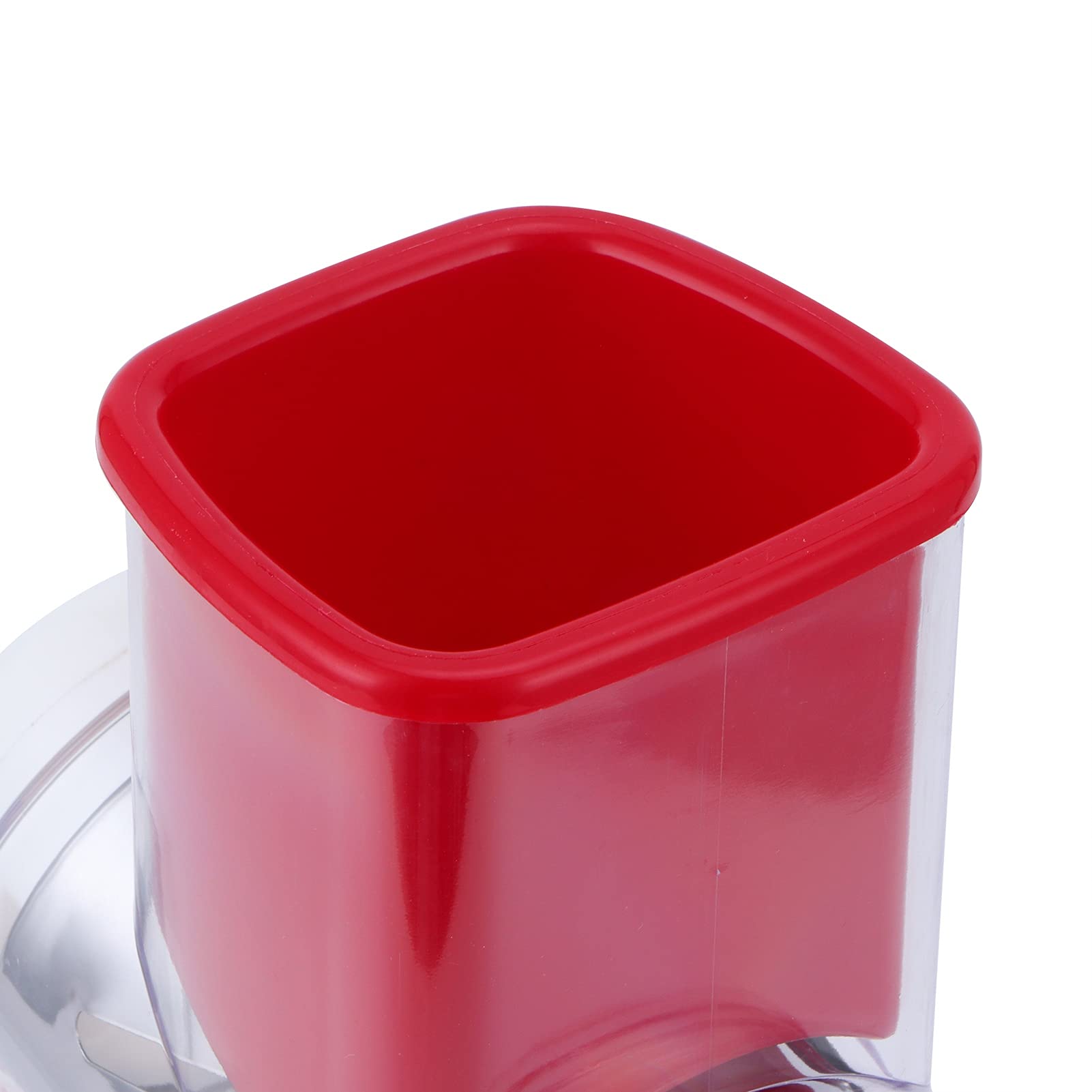 Efficient Manual Vegetable Shredder with Multiple Blades - Red Kitchen Gadget for Home Cooking & Meal Prep | Perfect for Salads, Slaws & Healthy Snacks