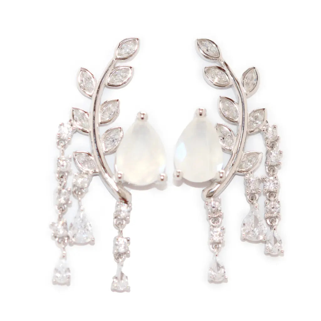 Olivia Elegant Dangle Earrings for Women - Gold Plated Hoop Earrings for Party, Wedding & Everyday Wear
