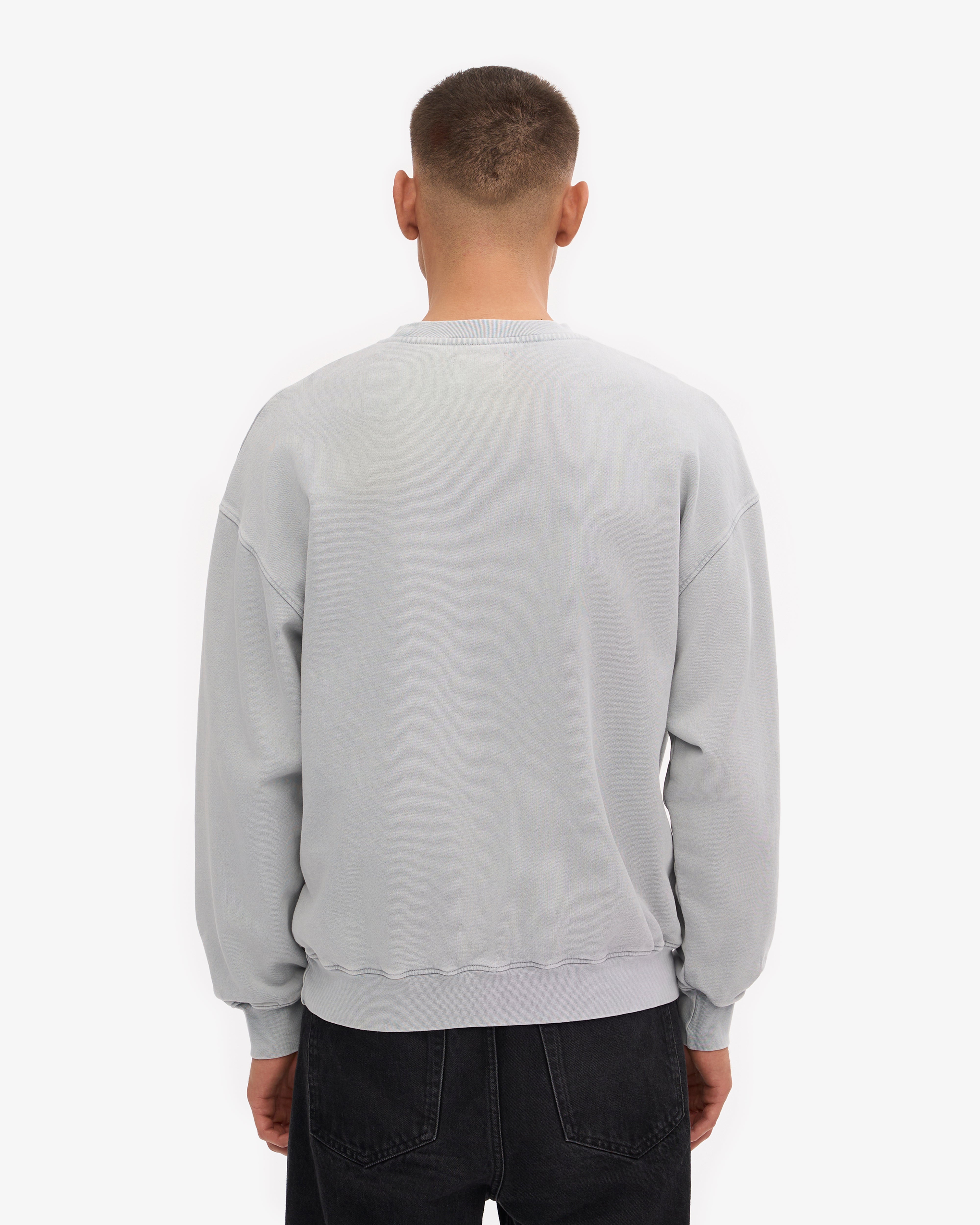 Organic Oversized Crewneck Sweatshirt - Faded Grey | Soft & Comfortable Unisex Pullover for Casual Wear & Loungewear
