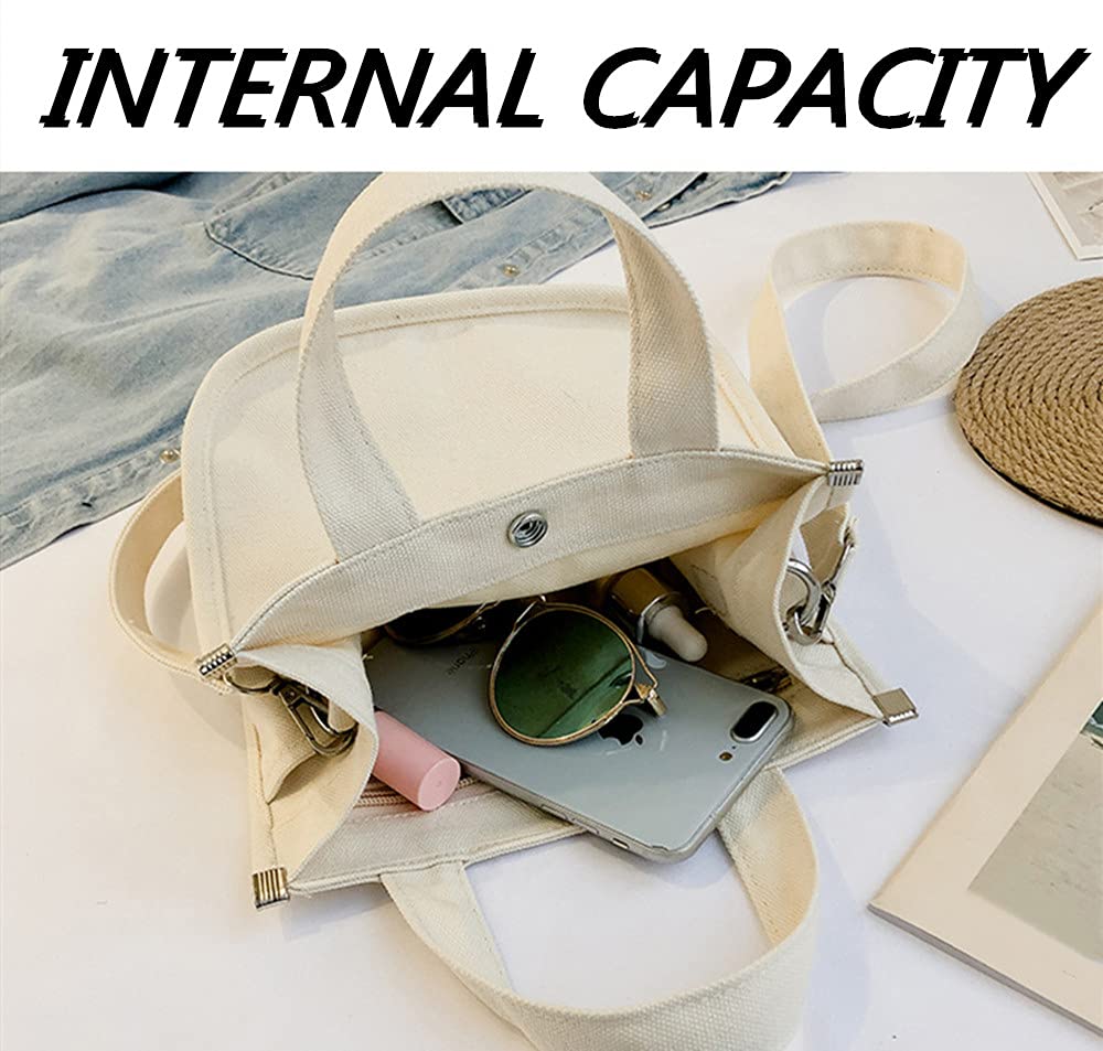 Stylish Small Canvas Crossbody Bag for Women - Phone Pouch, Coin Purse & Top Handle Tote - Perfect for Daily Use, Travel & Shopping